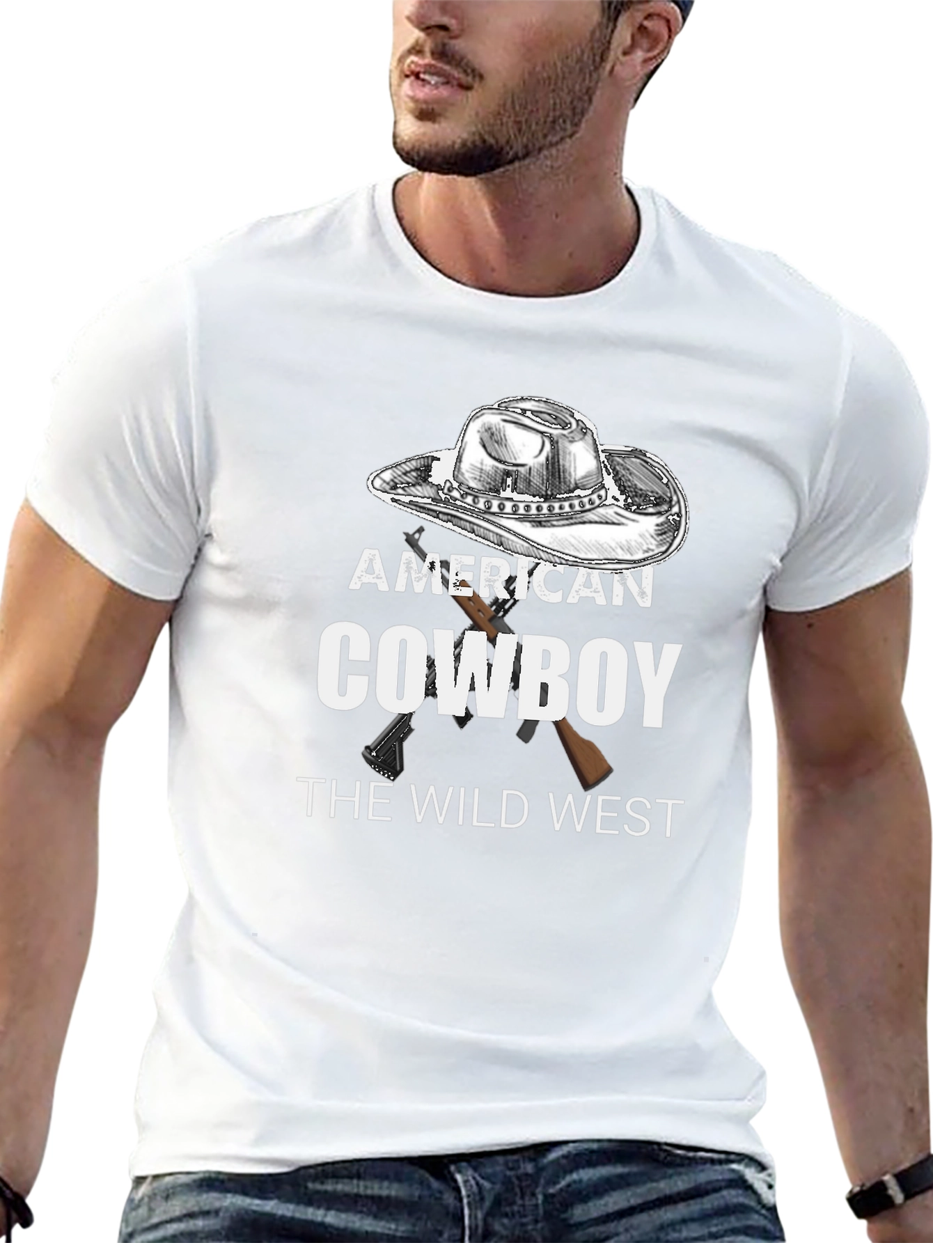 American Cowboy T-Shirt - Wild West Design