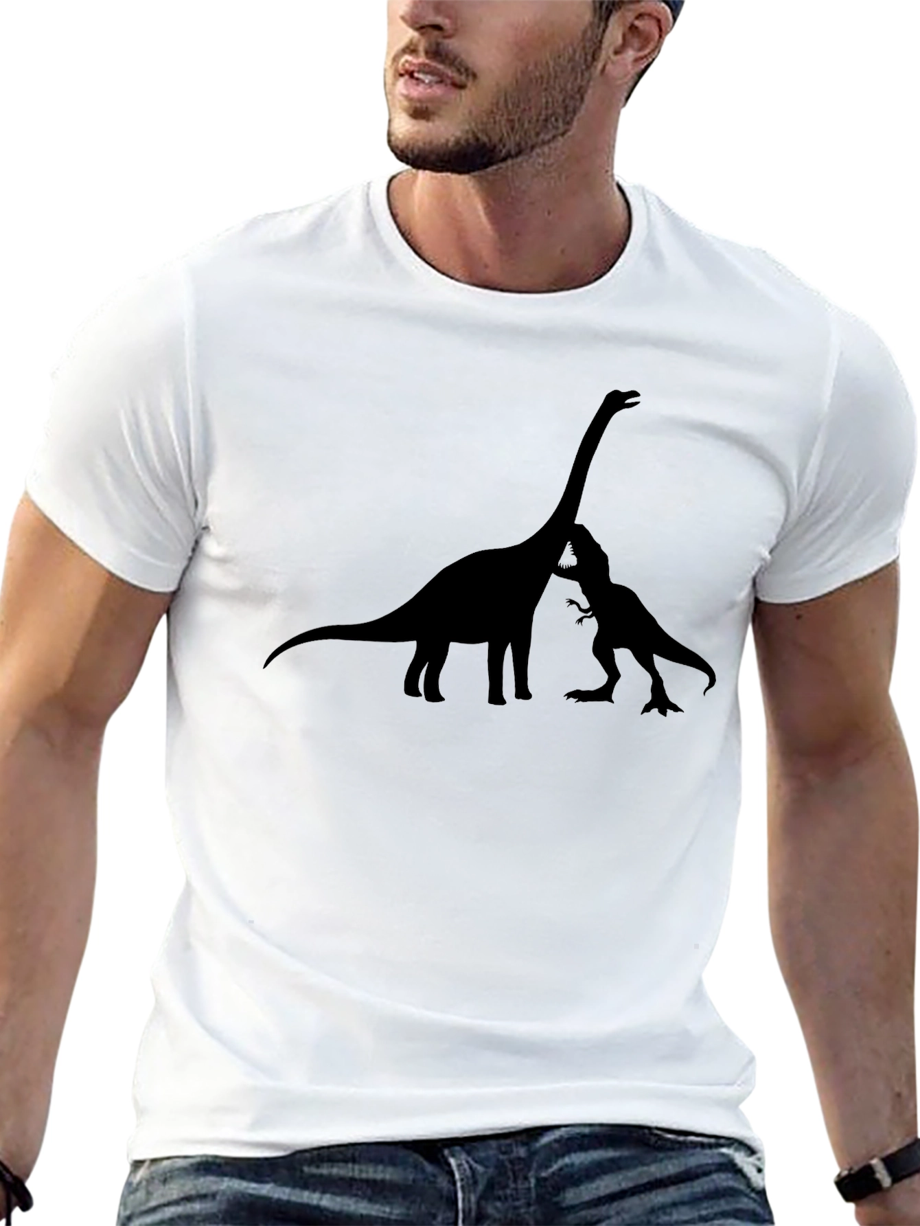 Dino Silhouette T-Shirt - Black