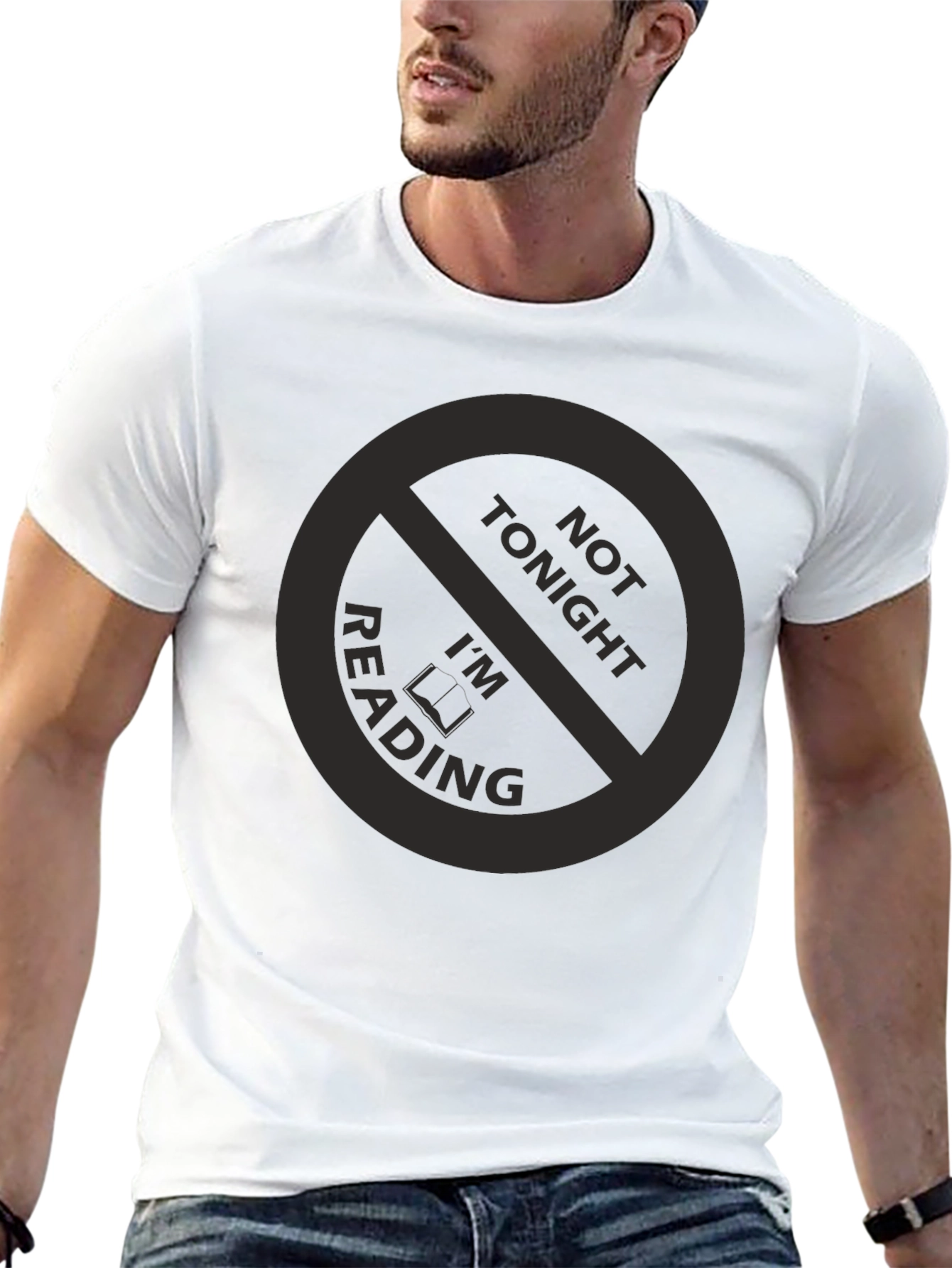Funny Not Tonight Im Reading Black T-Shirt