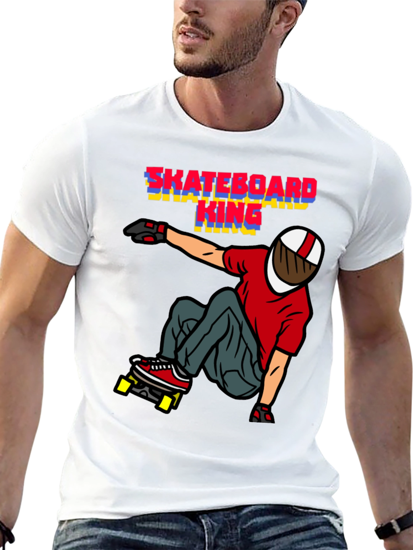 Skateboard King Graphic T-Shirt - Black