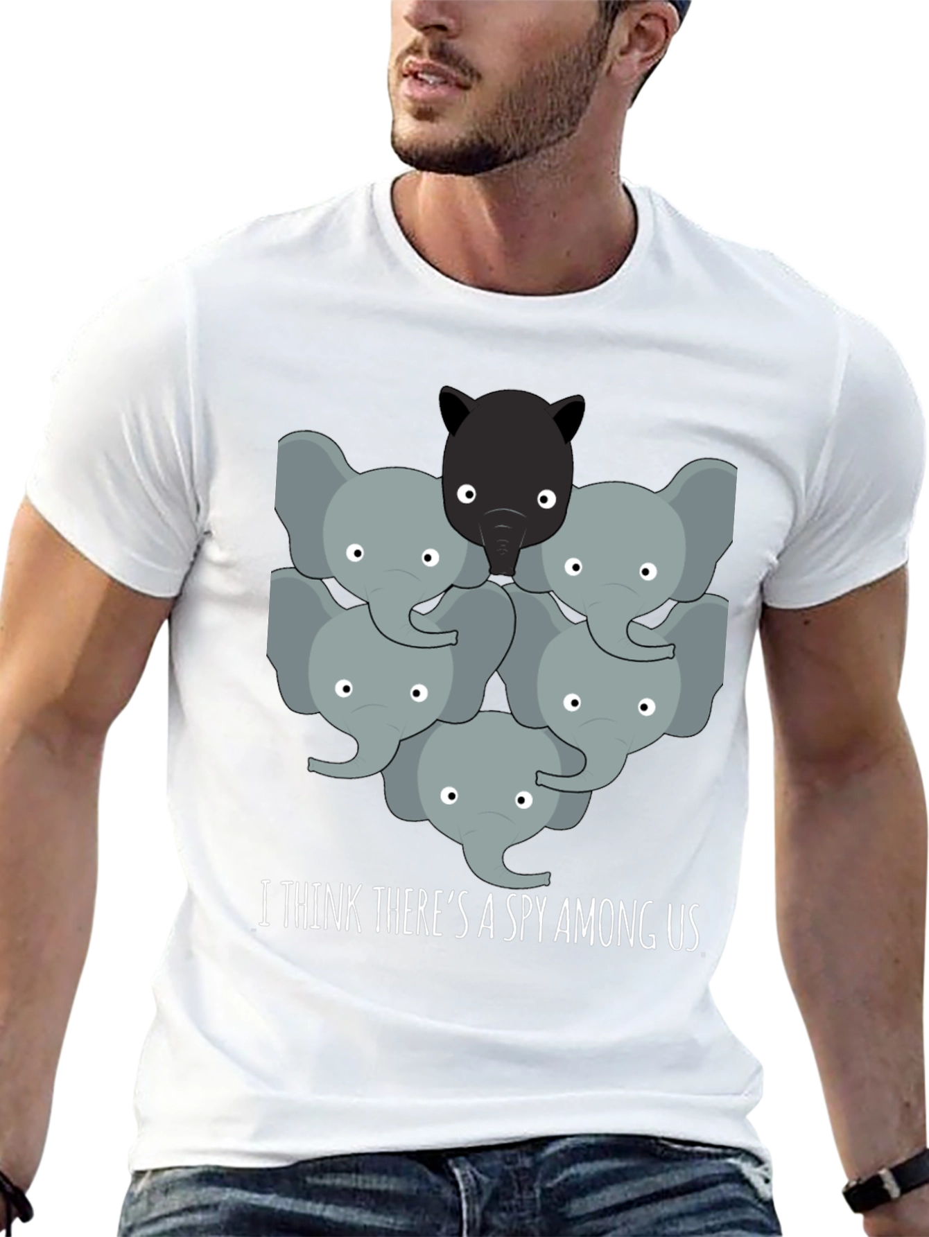 Spy Among Us Graphic T-Shirt - Black