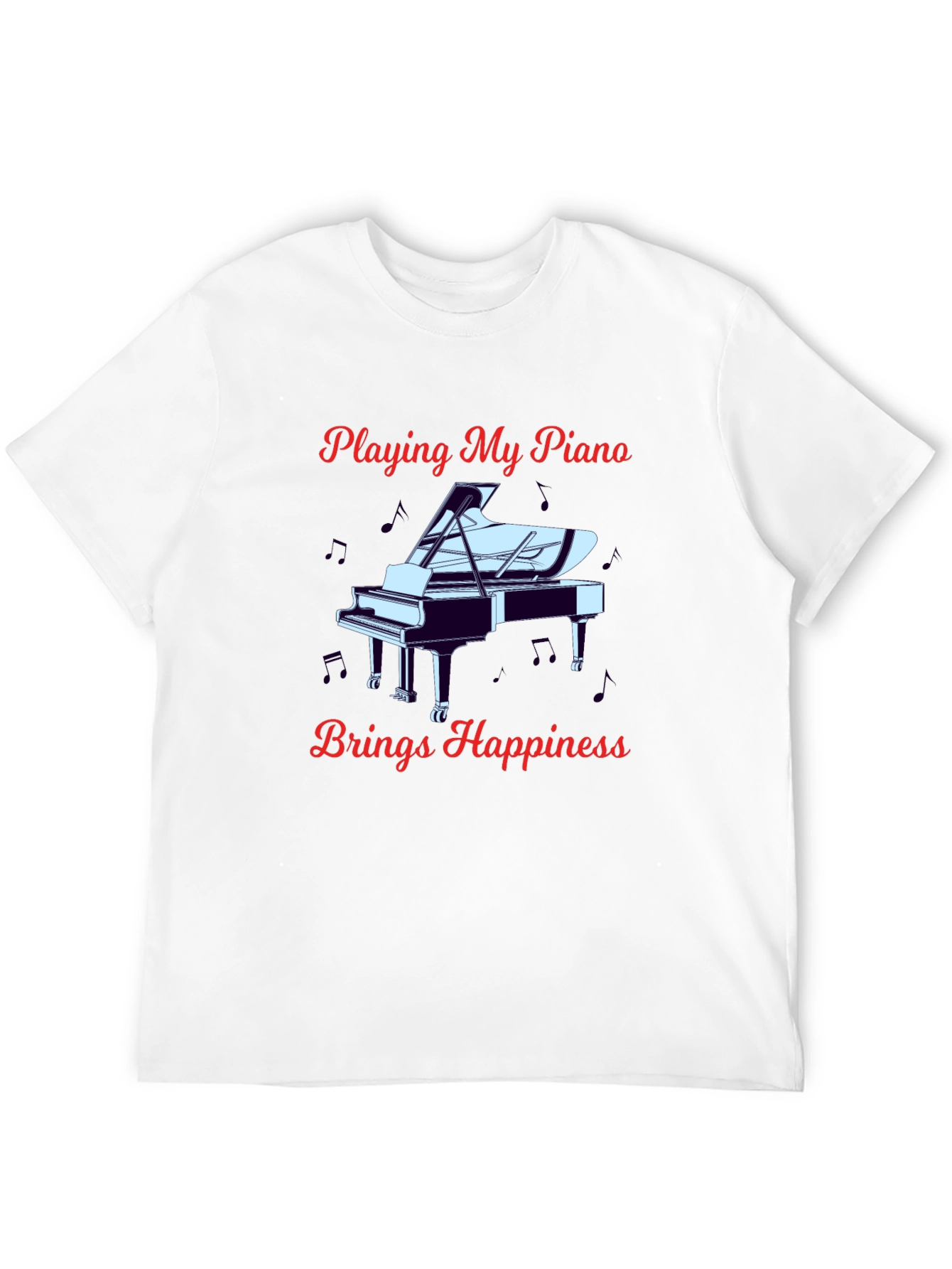 Piano Player Happiness Graphic T-Shirt