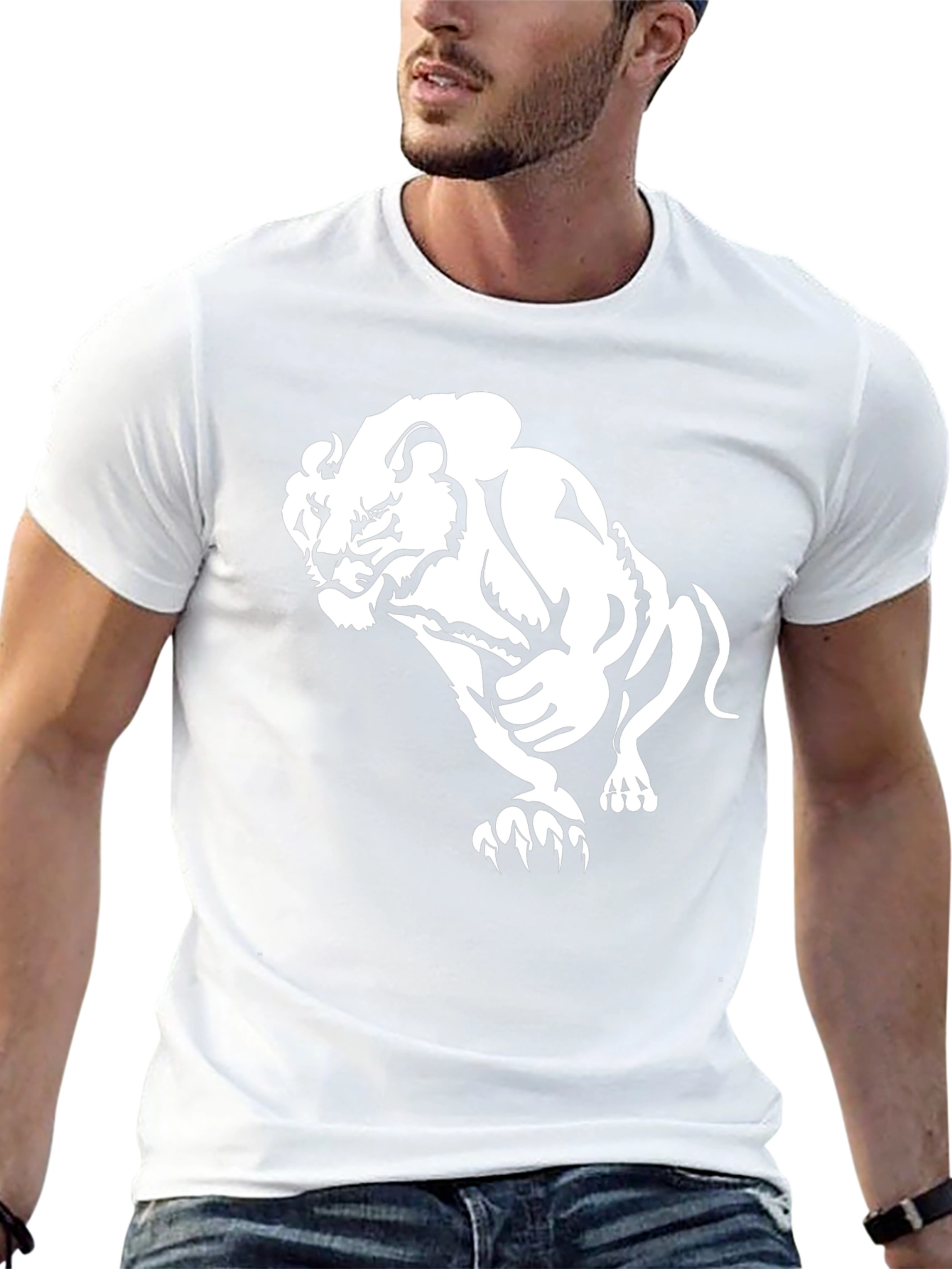Black Lion Graphic Tee - Stylish Mens T-Shirt