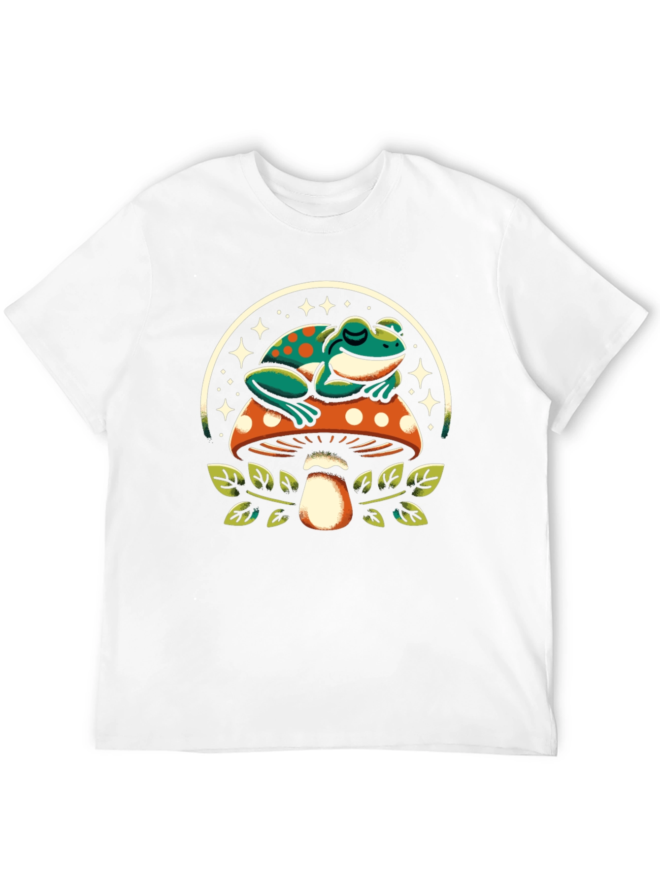 Frog on Mushroom Graphic Tee - Relaxed Fit