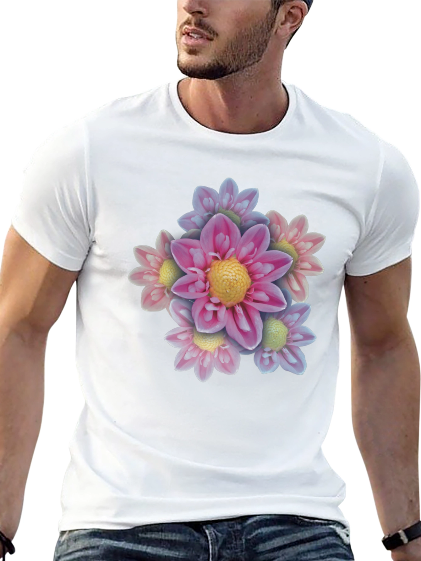 Floral Bouquet Black T-Shirt