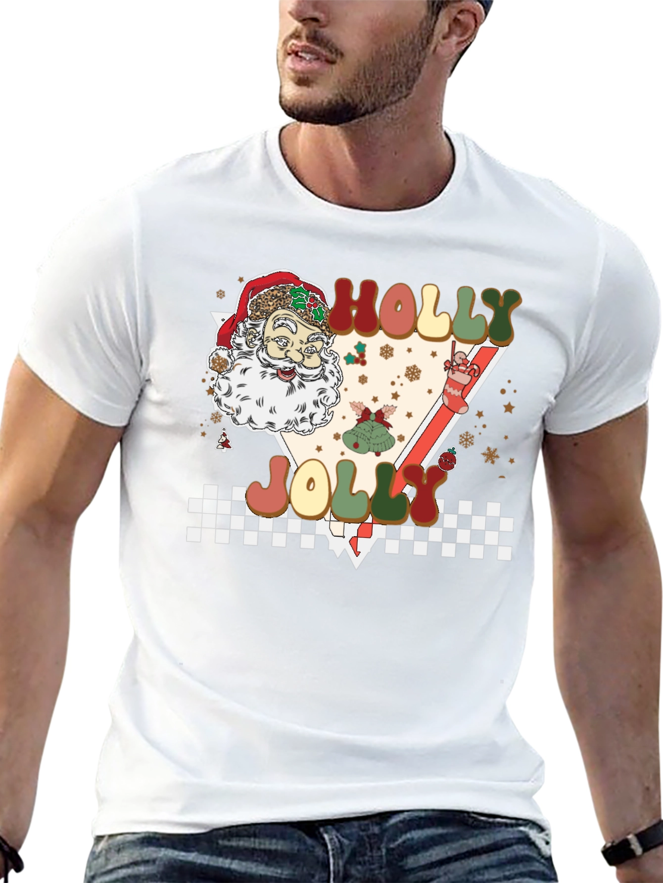 Holly Jolly Christmas Santa T-Shirt