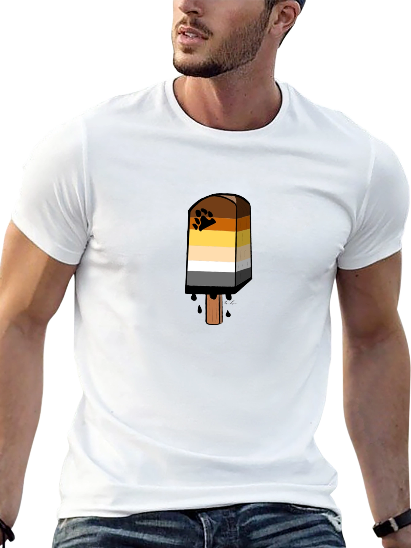 Bear Pride Flag Popsicle T-Shirt - LGBTQ+ Apparel