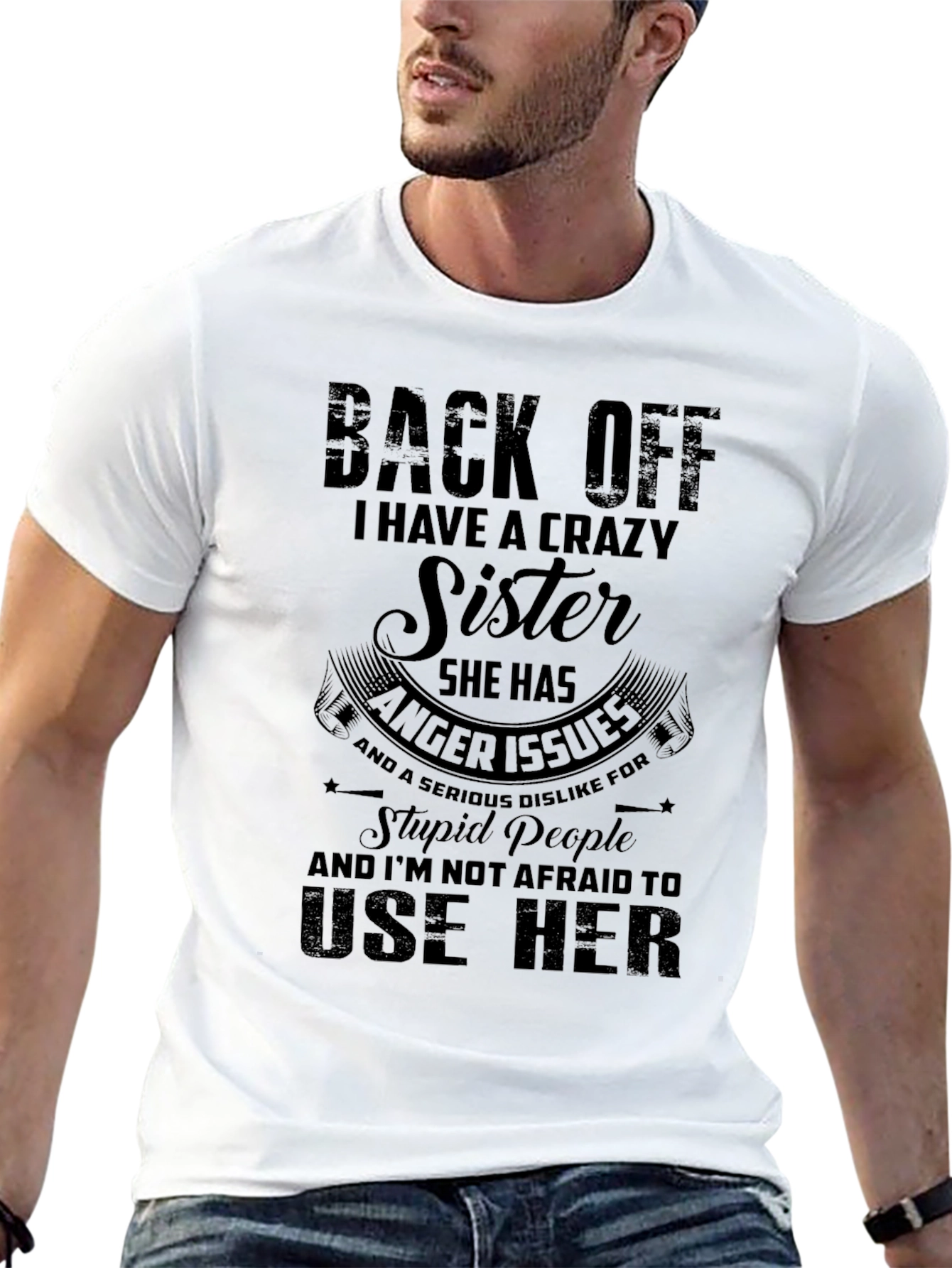 Crazy Sister Mens Tee - Back Off T-Shirt