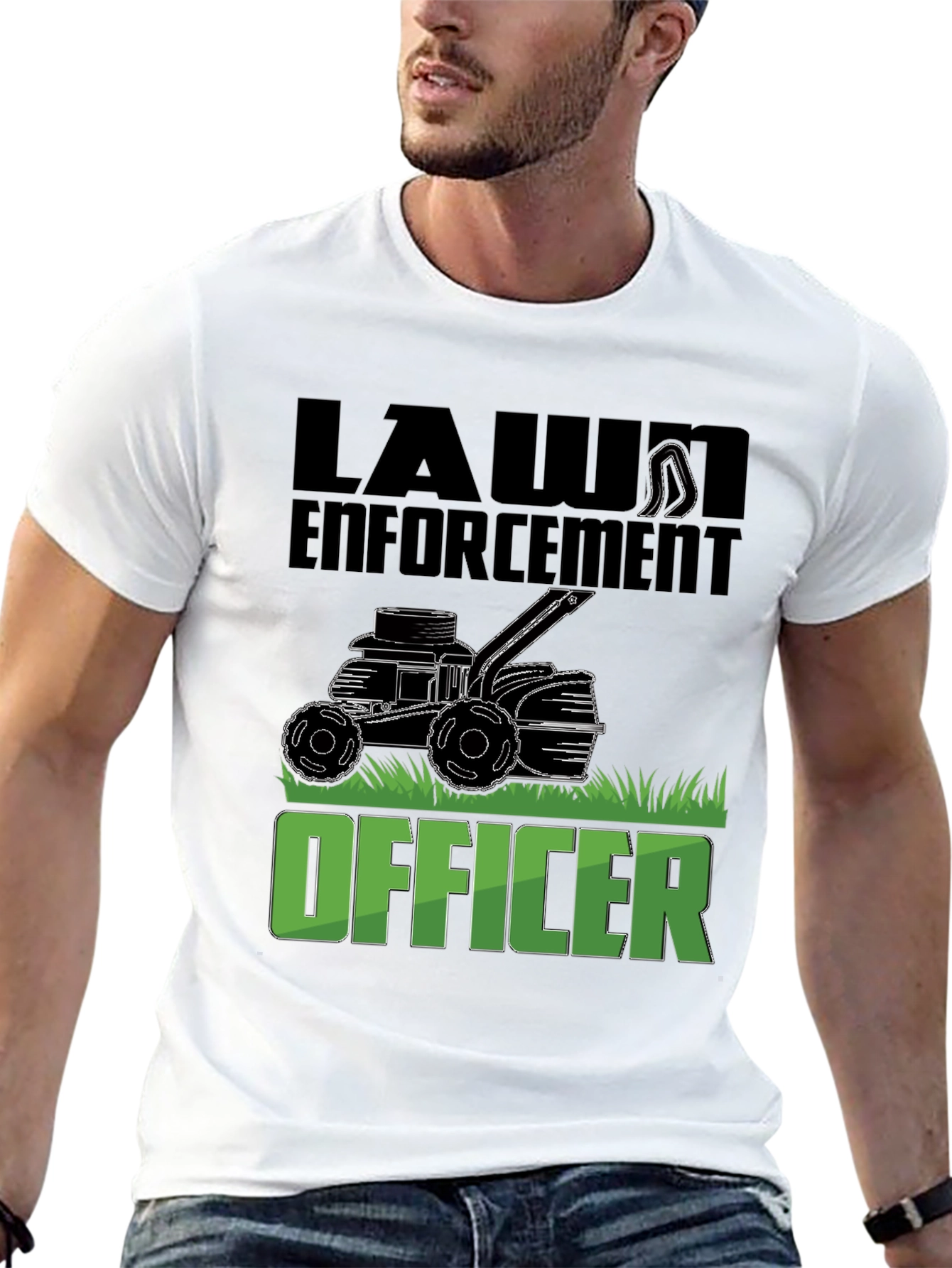 Lawn Enforcement Officer Graphic T-Shirt