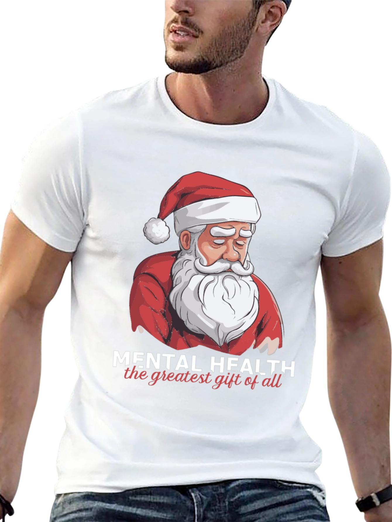 Mental Health Santa Graphic T-Shirt