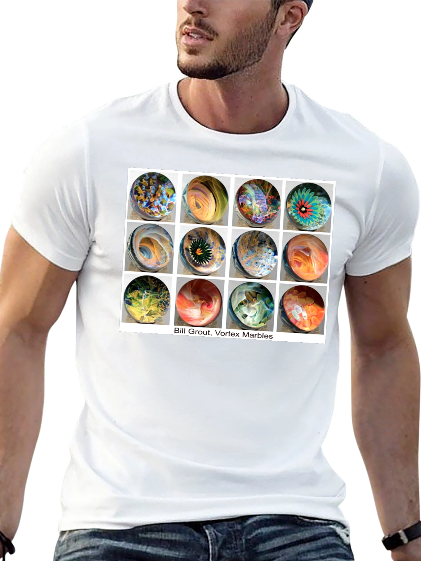Bill Grout Vortex Marbles Graphic T-Shirt