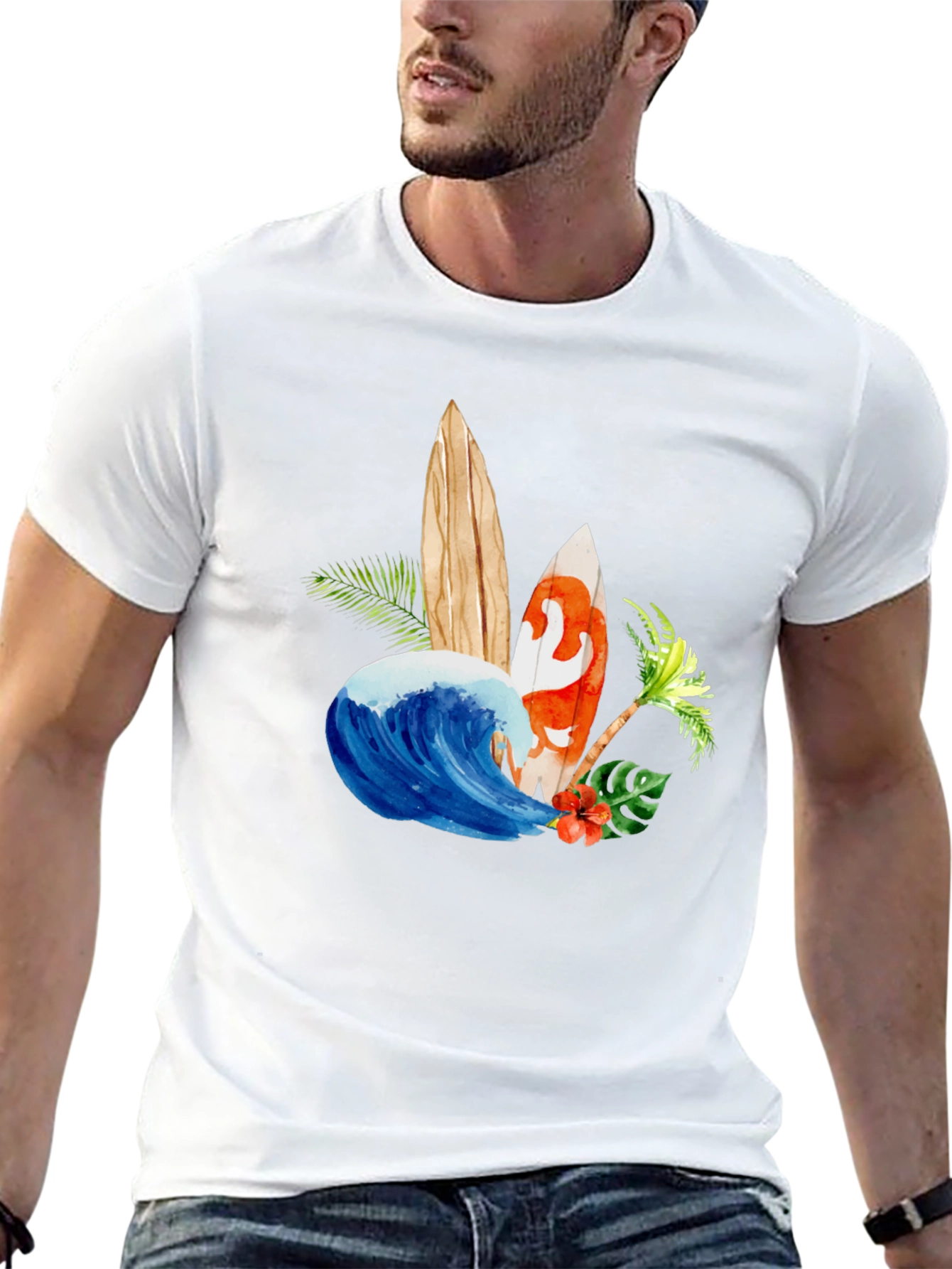 Tropical Surfboards Graphic T-Shirt