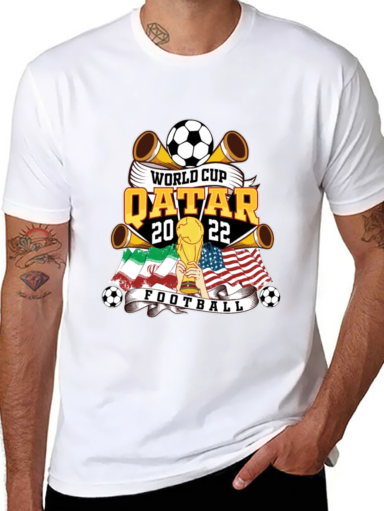 World Cup Qatar 2022 Football Graphic T-Shirt
