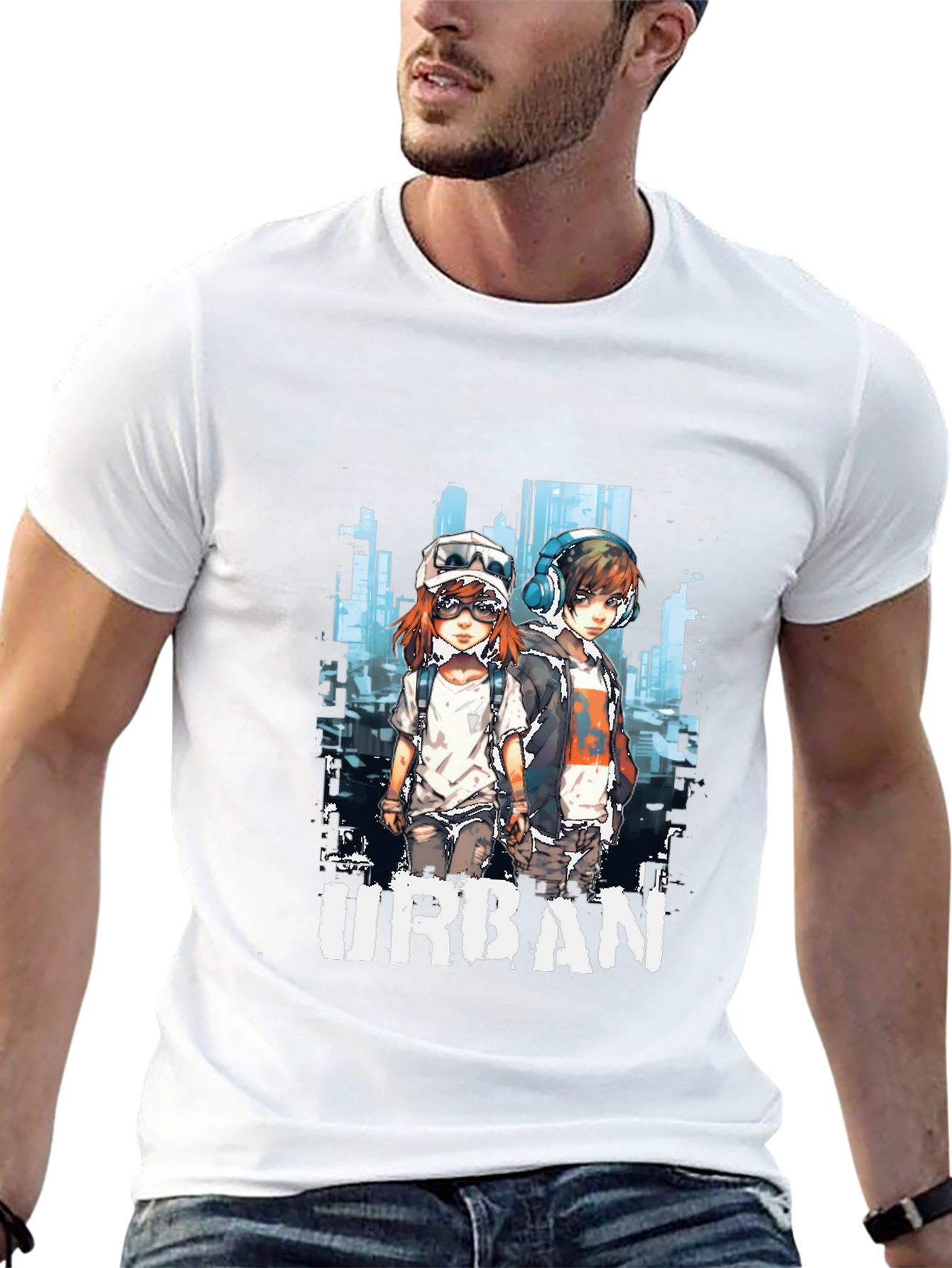Urban Anime Graphic T-Shirt