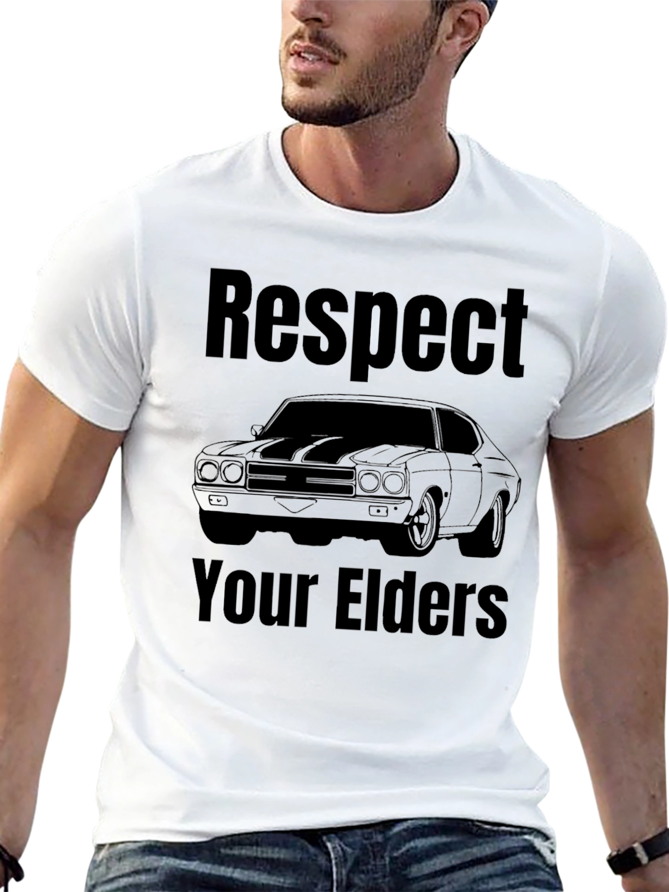Respect Your Elders Car Graphic T-Shirt