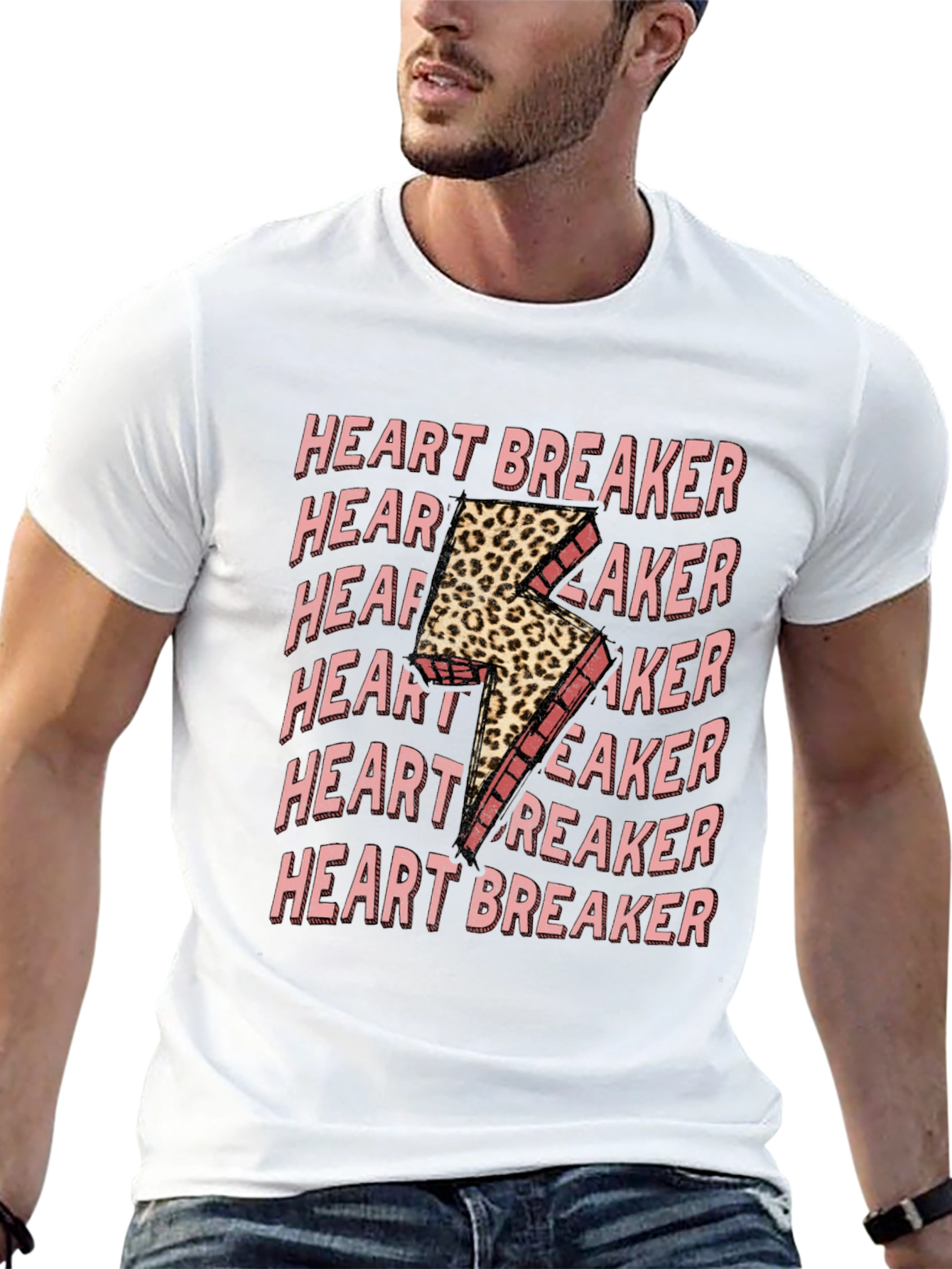 Heartbreaker Leopard Bolt Graphic Tee