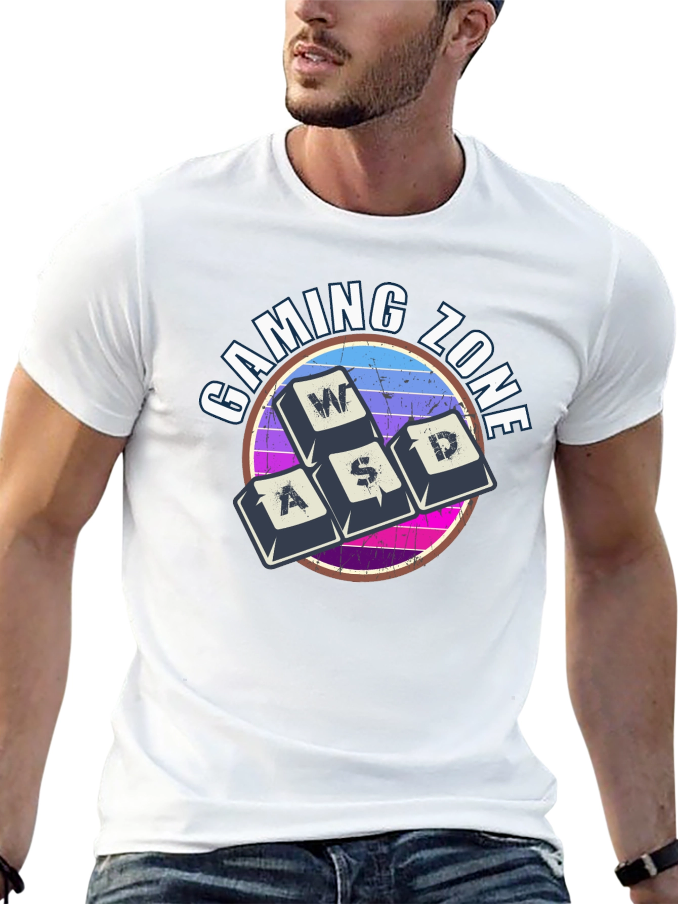 Gaming Zone Retro Keyboard T-Shirt - Gamer Apparel
