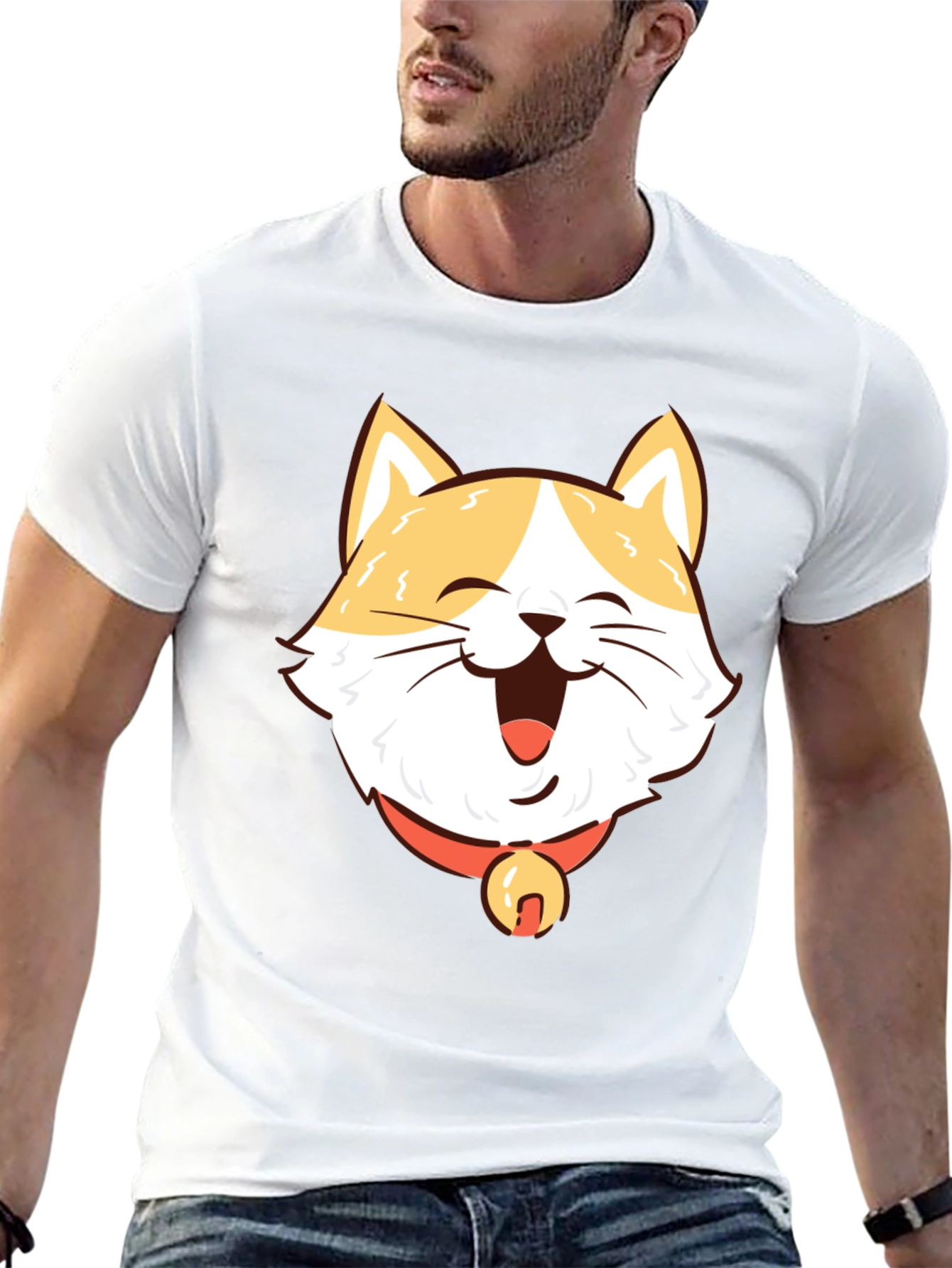 Happy Cat T-Shirt - Cute Pet Graphic Tee