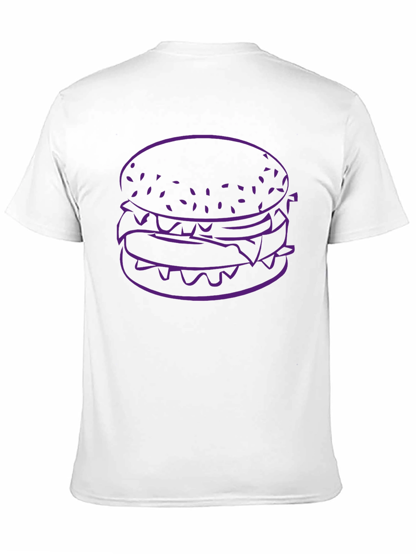 Burger Graphic Tee - Black Cotton T-Shirt