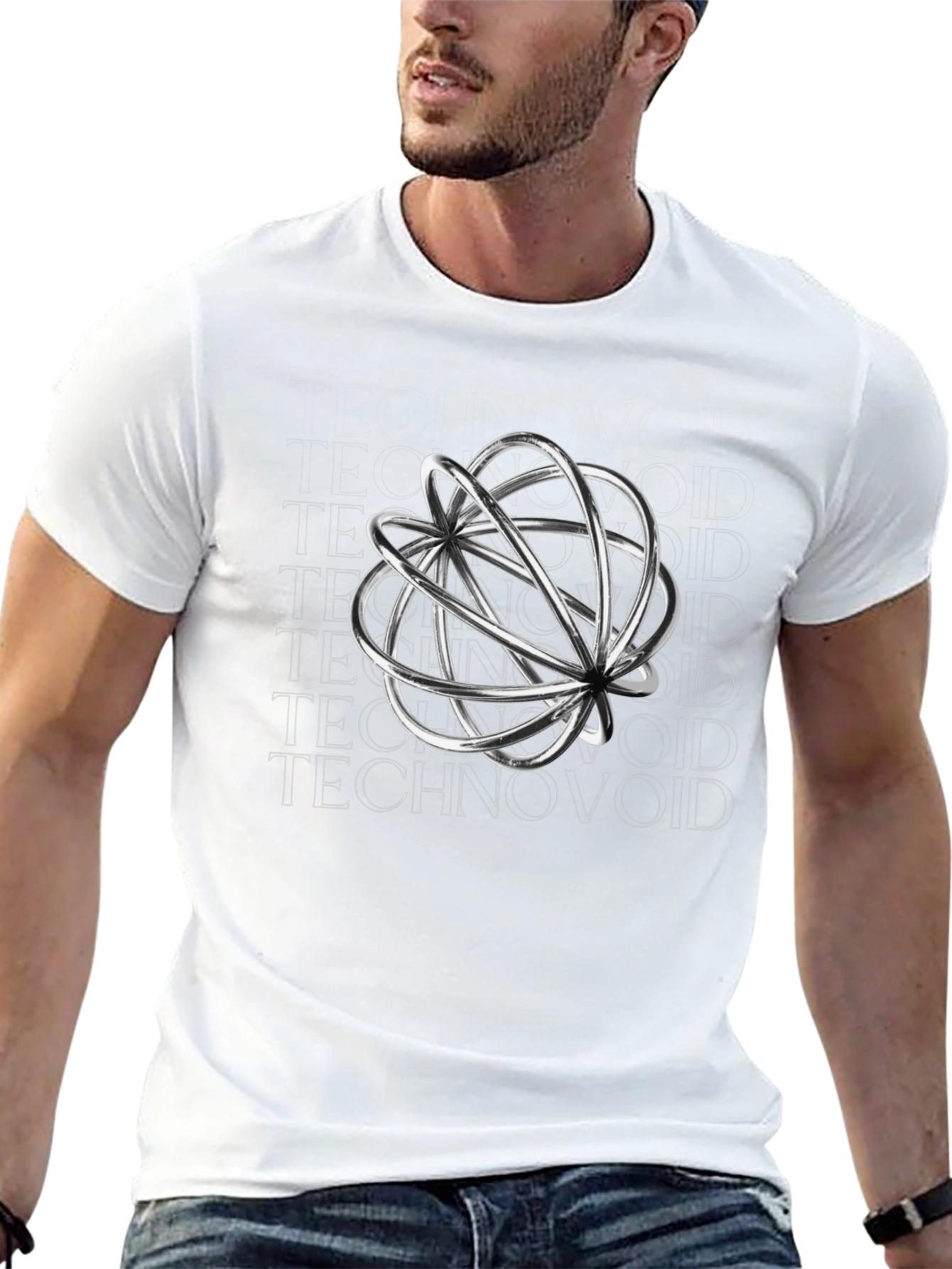 Technovoid Graphic T-Shirt - Modern Black Tee