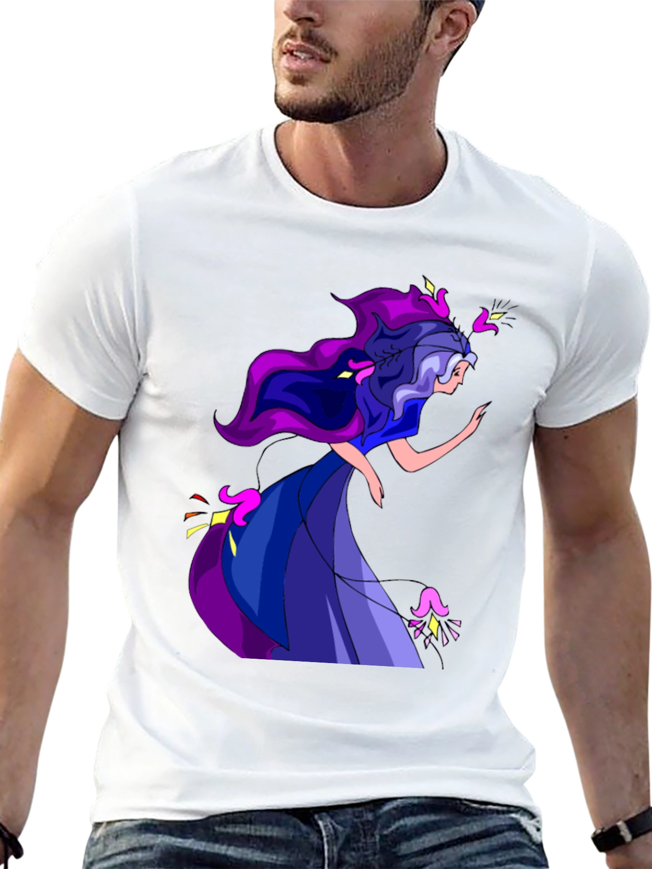 Mystical Maiden Graphic Print T-Shirt
