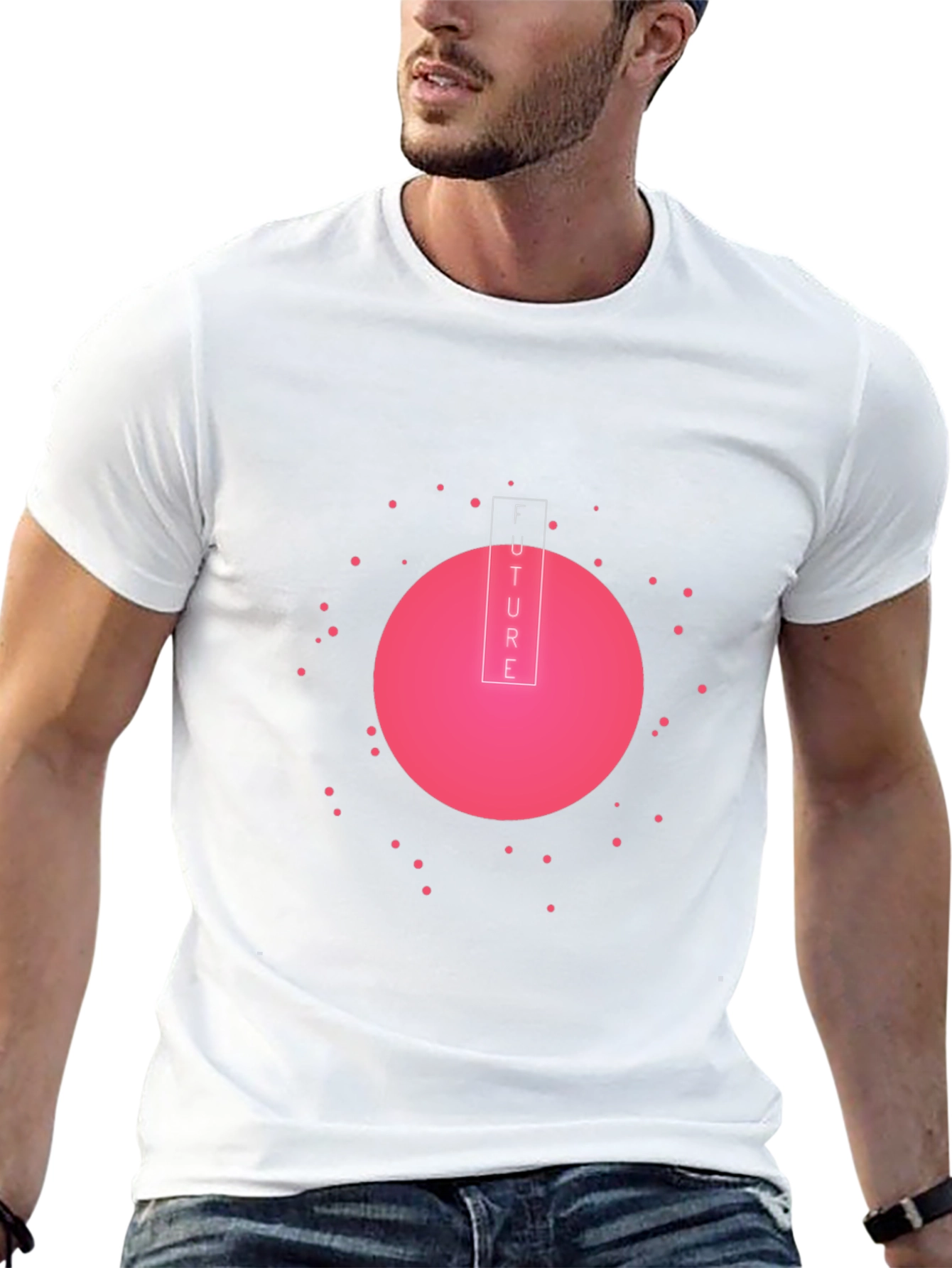Future Graphic Tee - Black Cotton Blend