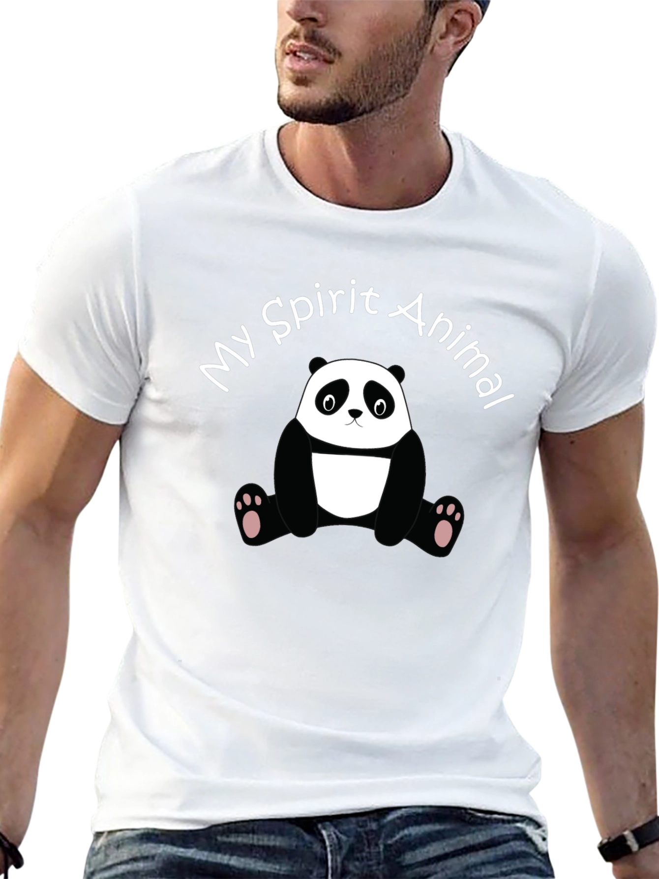 My Spirit Animal Panda Black Graphic Tee