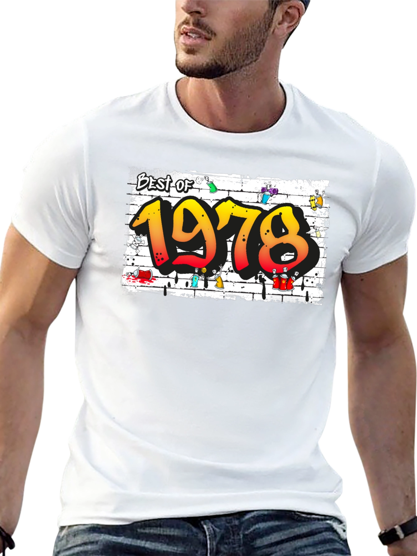 Best of 1978 Graffiti Style Black T-Shirt