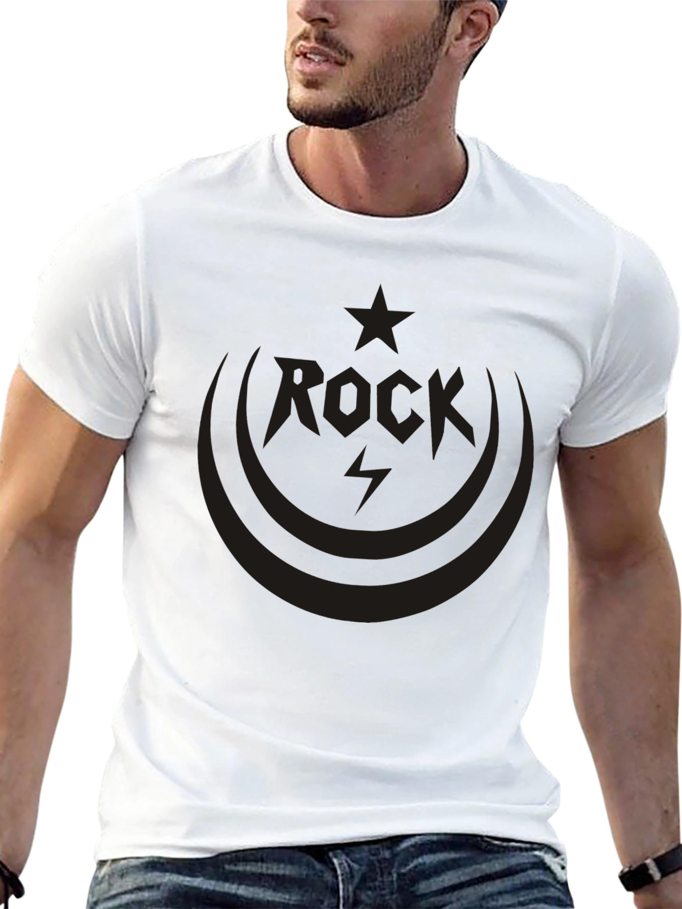 Rock Star Graphic Black T-Shirt