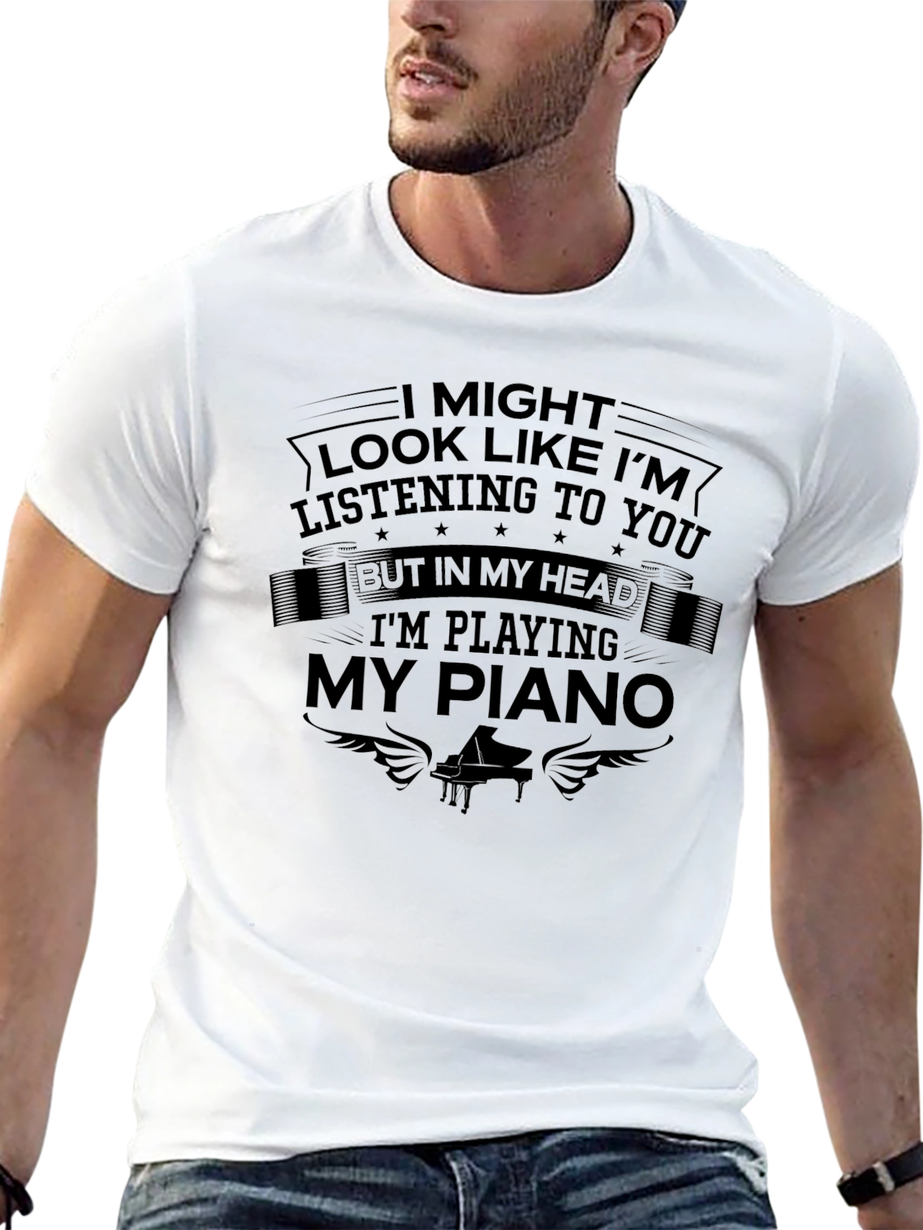 Piano Player T-Shirt - In My Head Music Tee