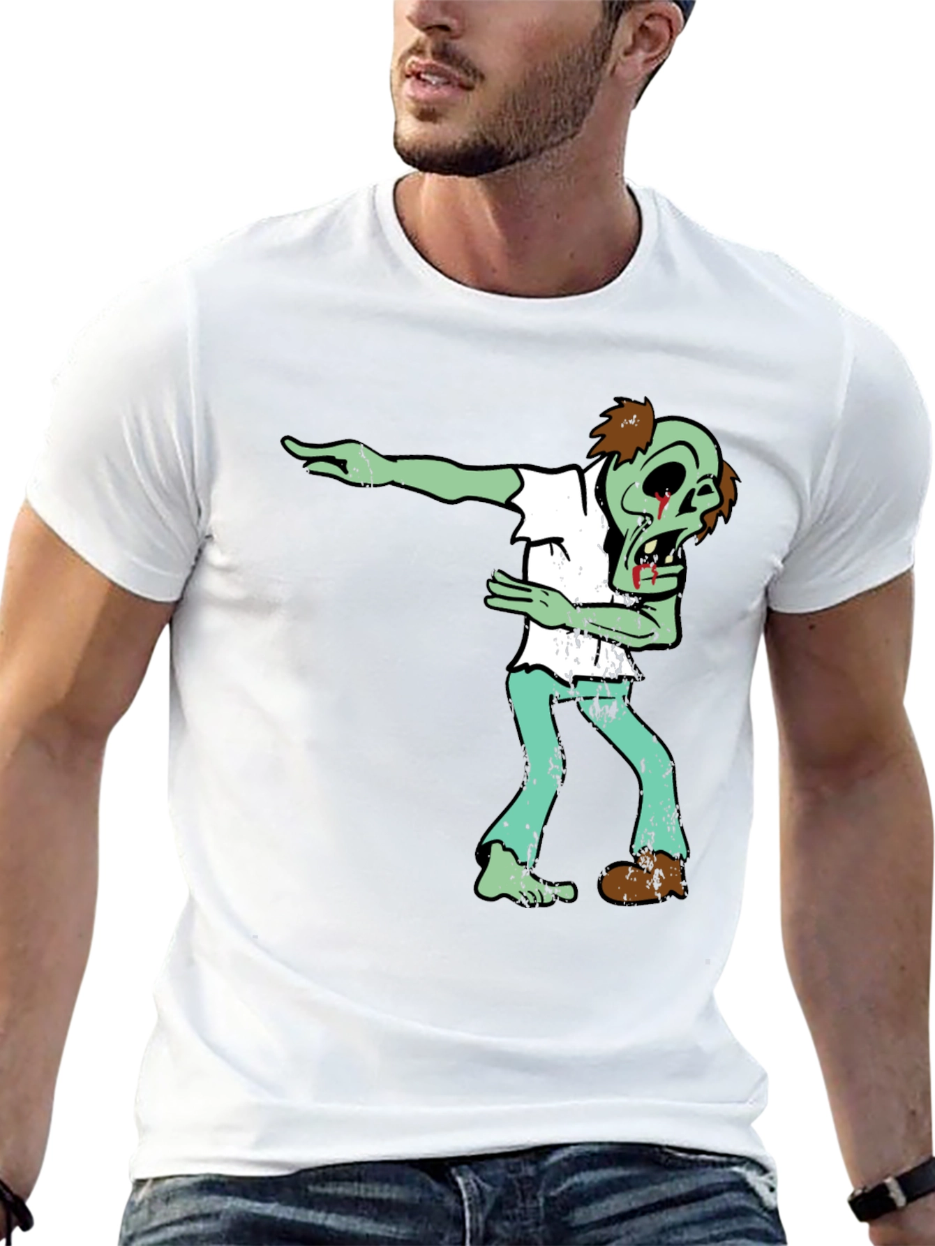 Zombie Dab Graphic Tee - Halloween Fun!