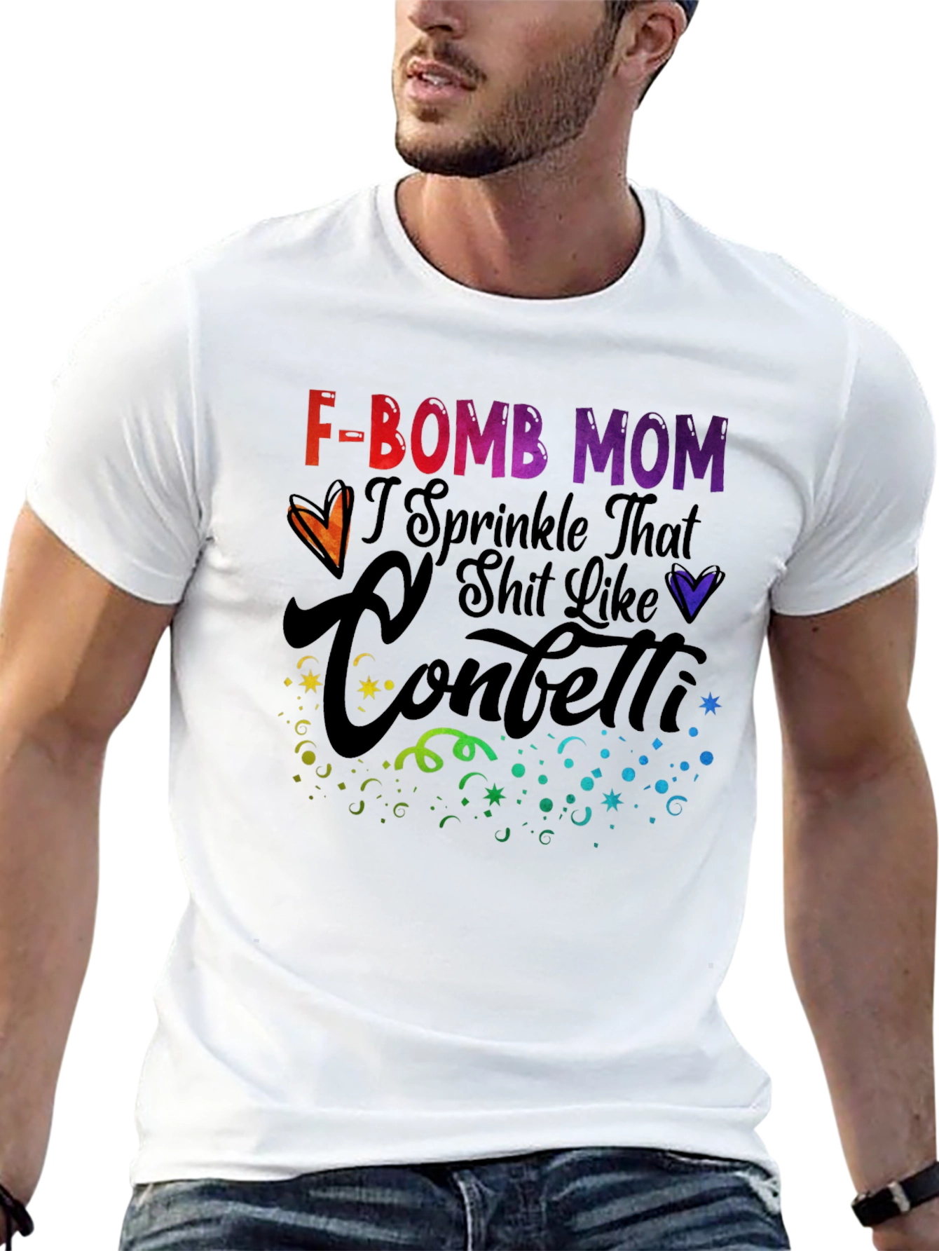 F-Bomb Mom T-Shirt - Sprinkle Confetti