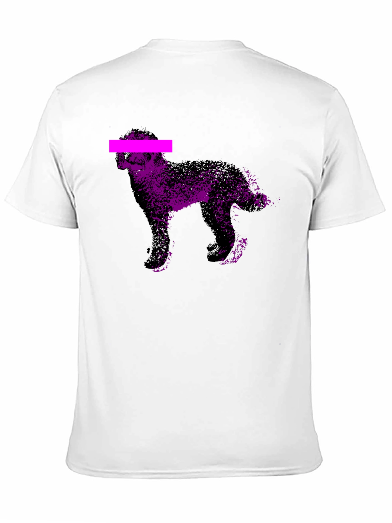 Purple Dog Graphic Black T-Shirt