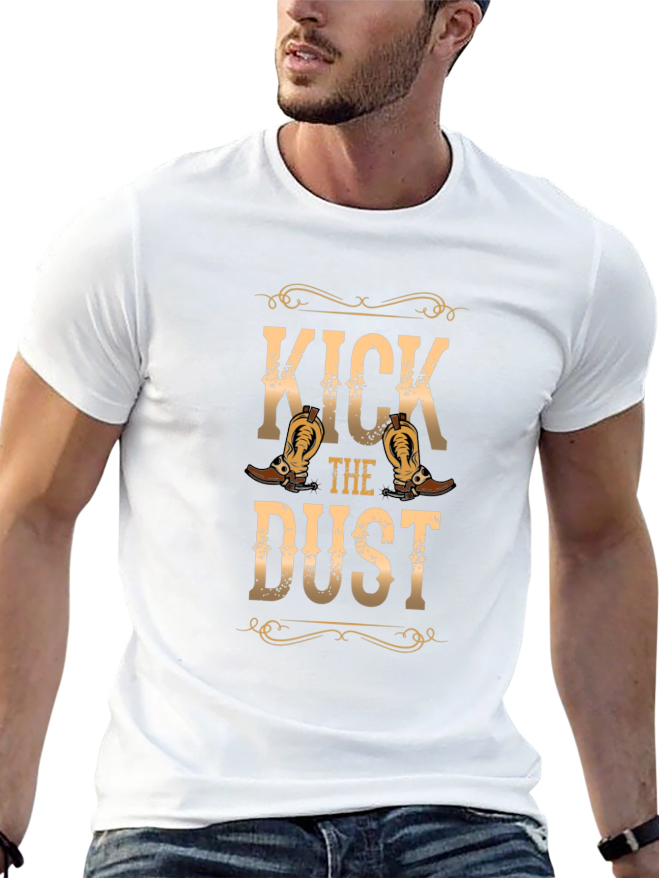 Kick the Dust Cowboy Boots Graphic Tee
