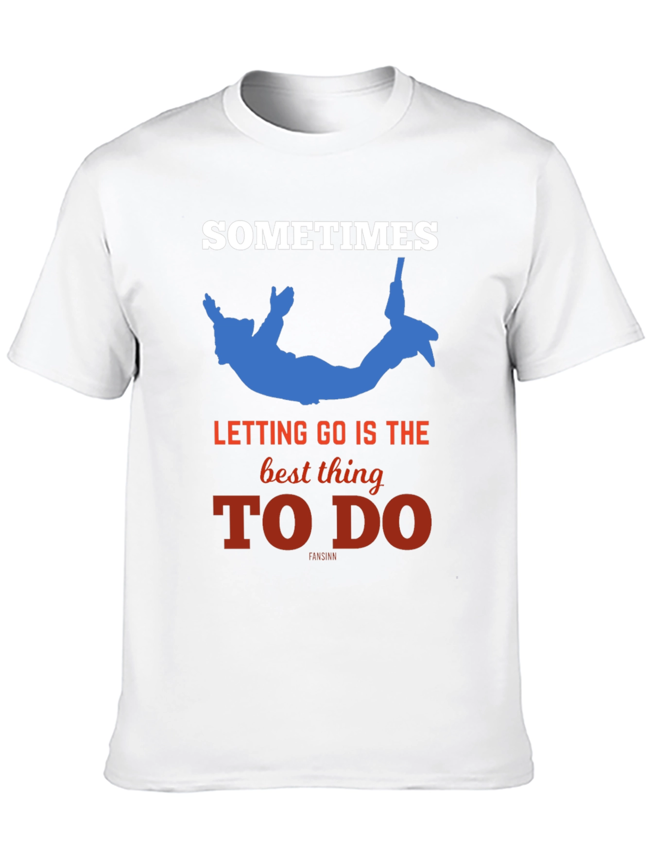 Sometimes Letting Go Black T-Shirt - Novelty Design