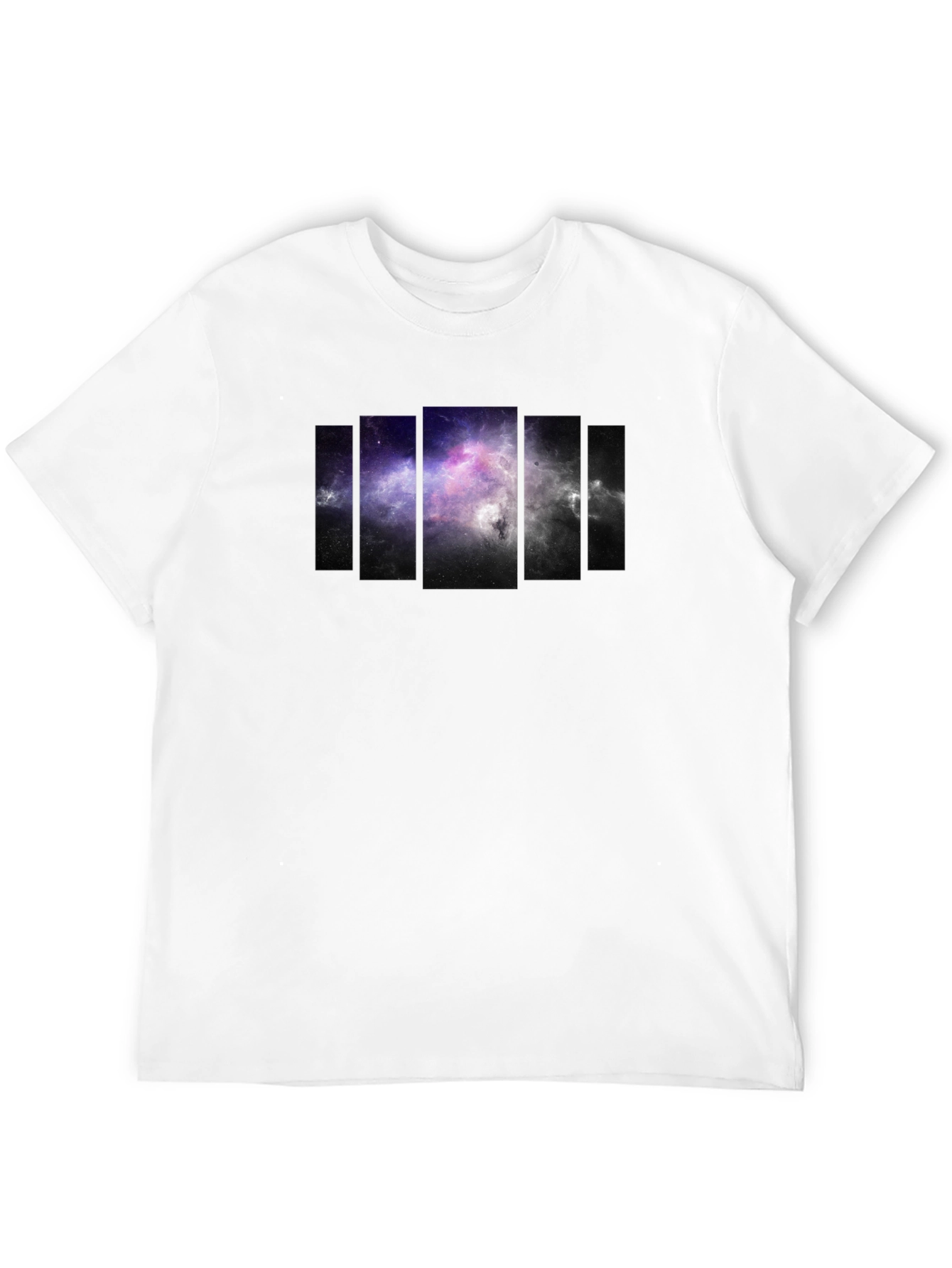 Galaxy Panel Mens Black T-Shirt