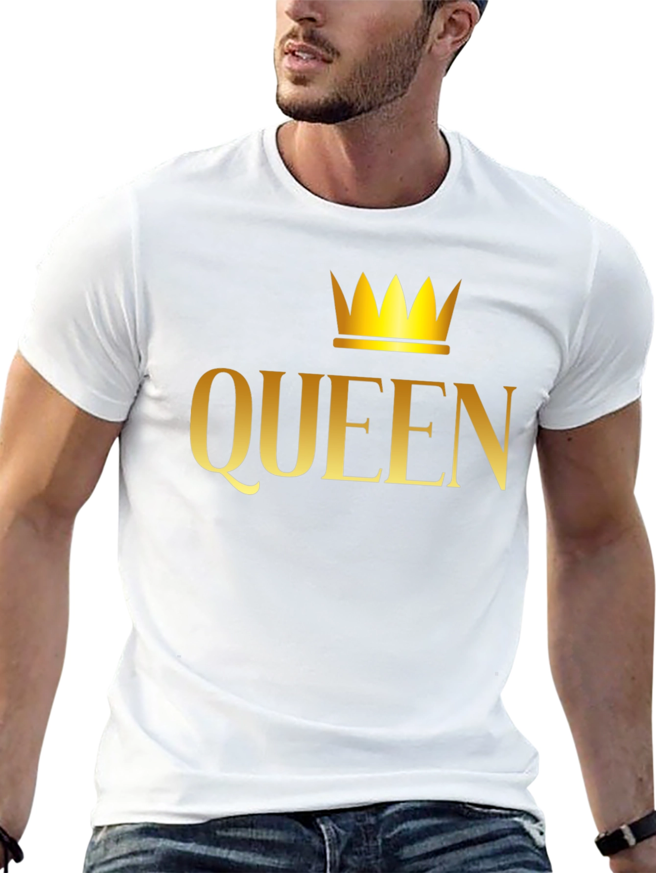 Queen Crown Graphic T-Shirt - Black