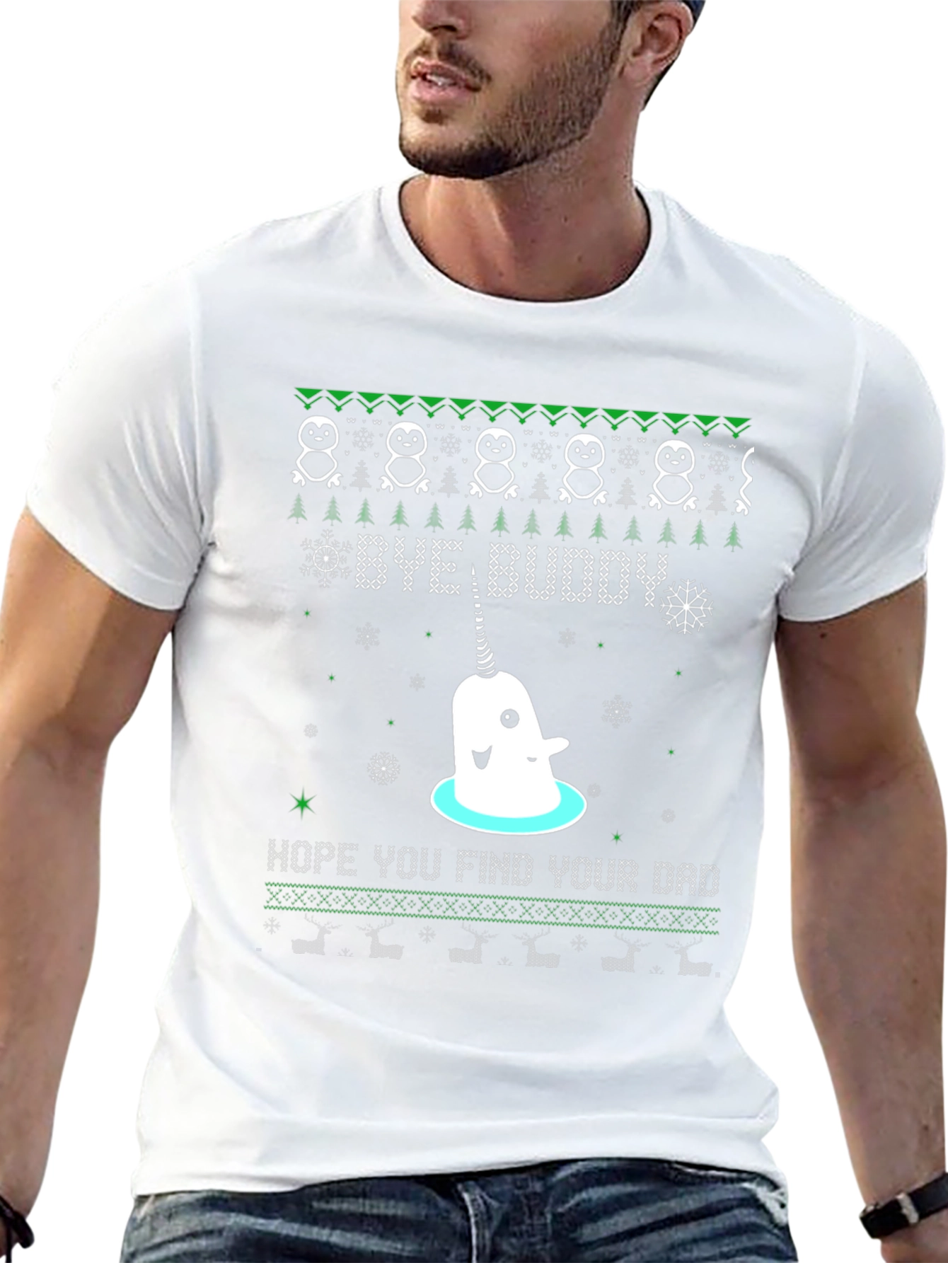 Narwhal Bye Buddy Christmas T-Shirt