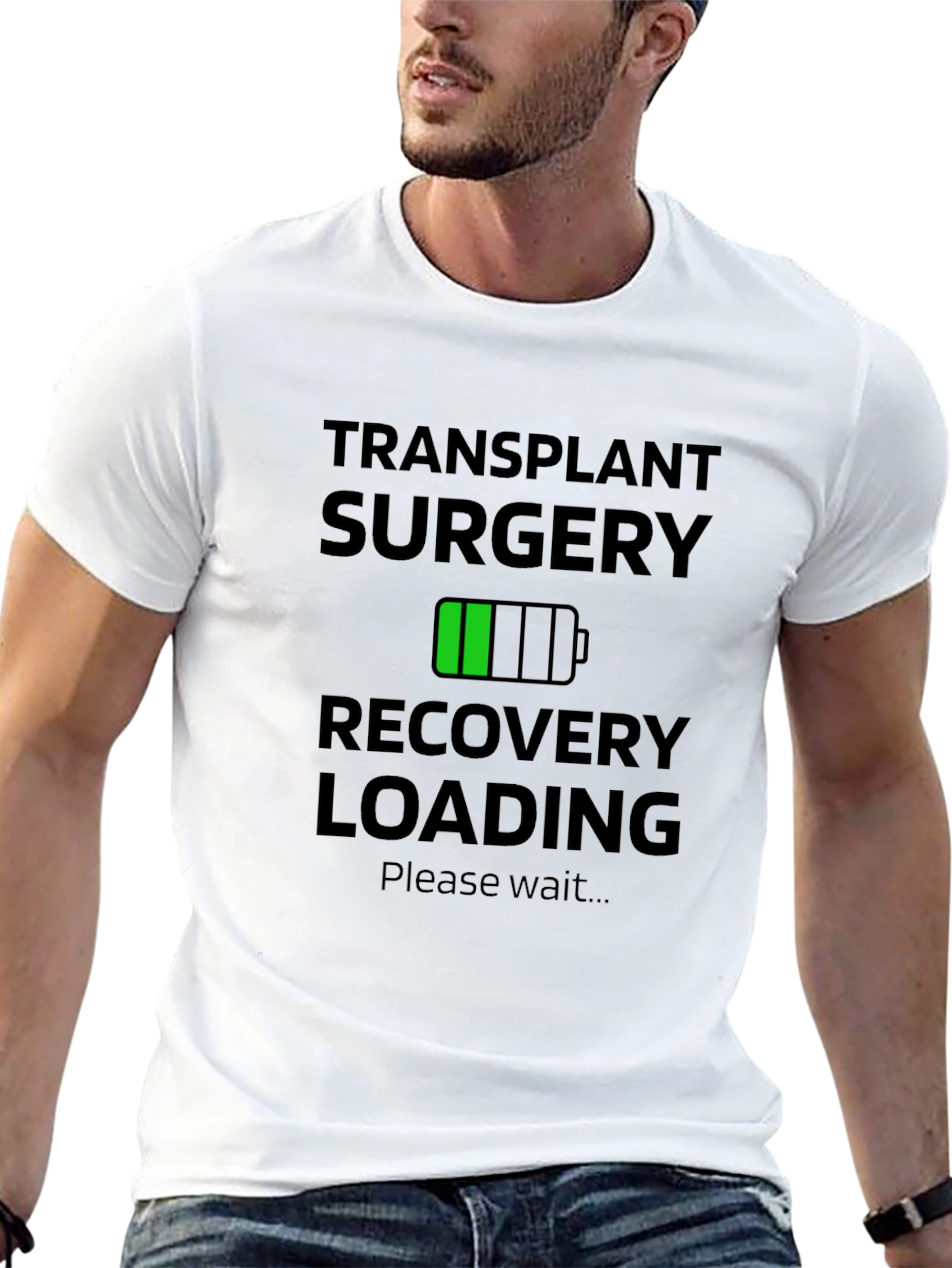 Transplant Surgery Recovery Loading Graphic T-Shirt