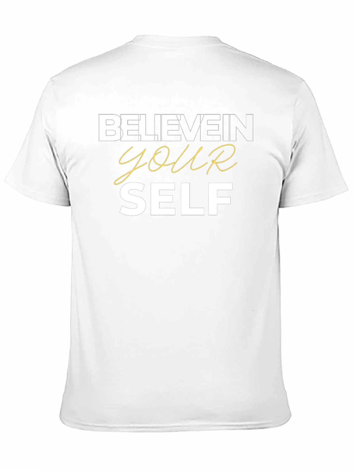 Believe In Yourself Graphic Tee - Motivational Black T-Shirt