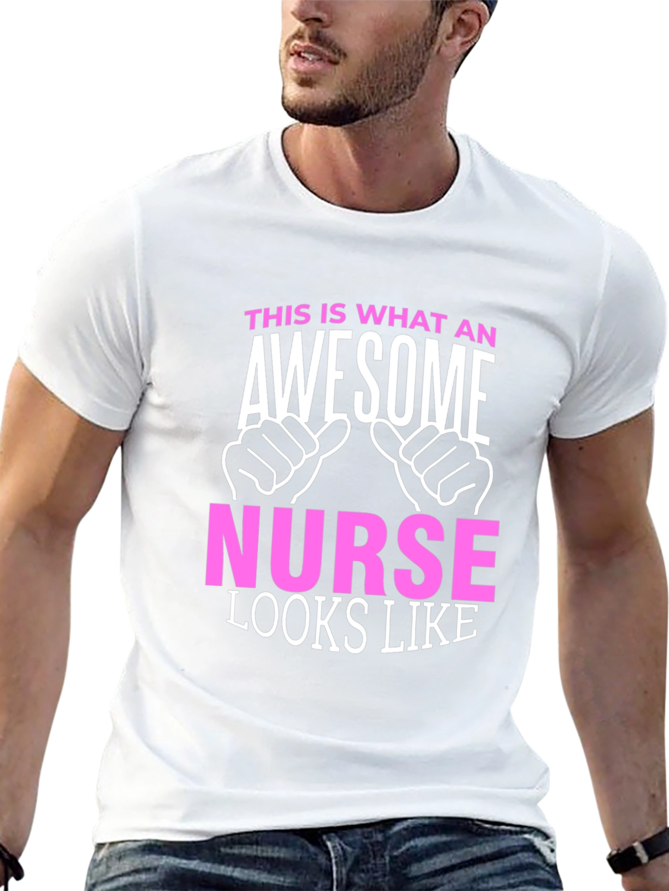 Awesome Nurse Graphic T-Shirt - Black