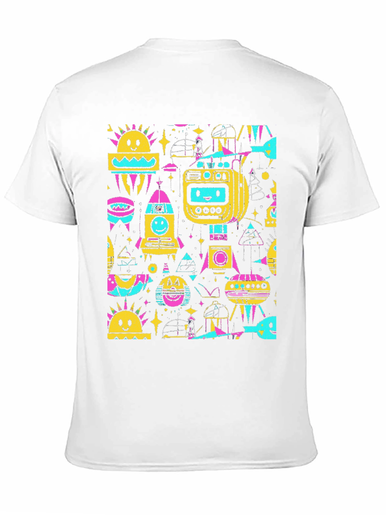 Retro Space Print Tee - Black