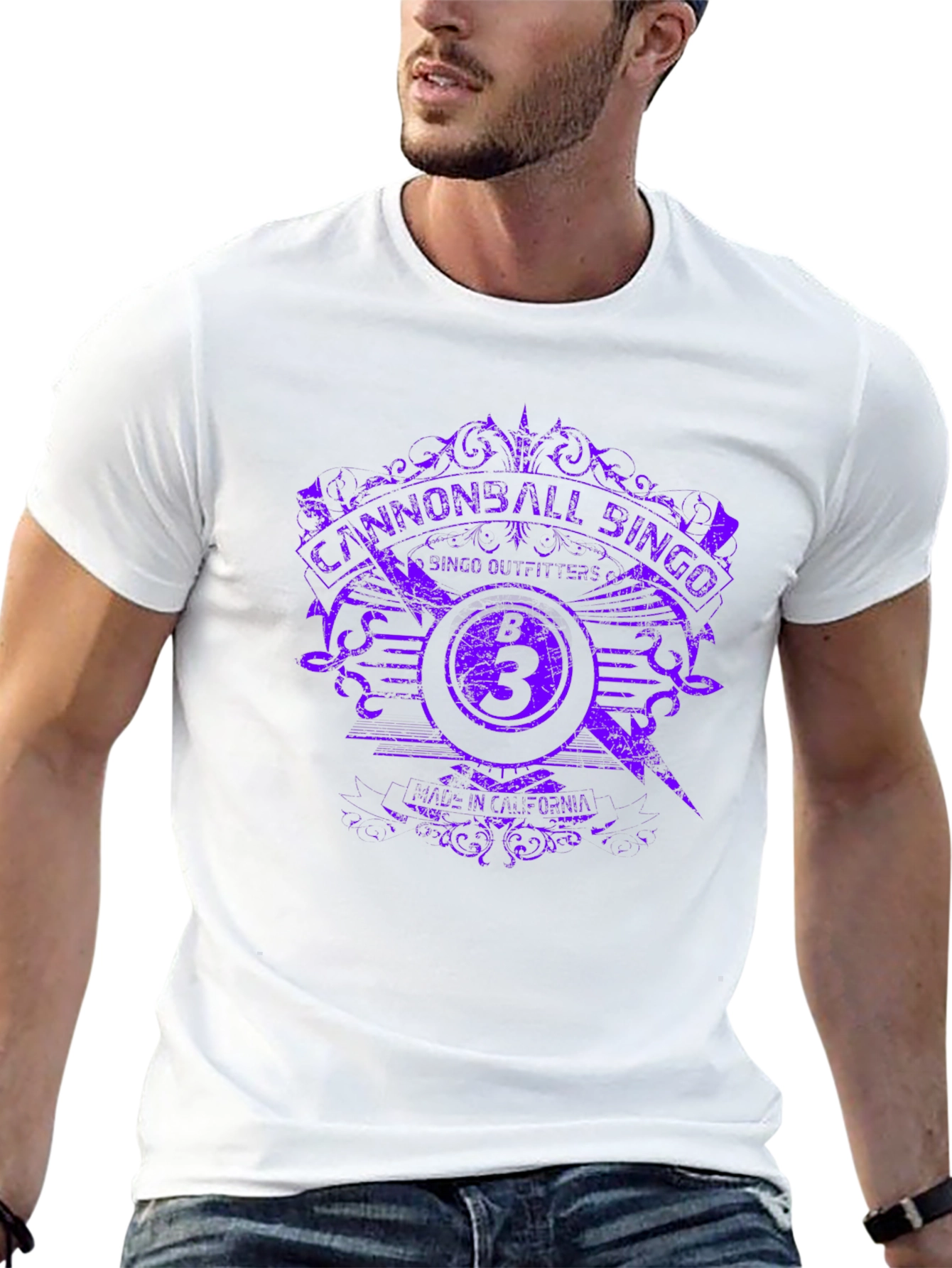 Cannonball Bingo Purple Graphic Tee