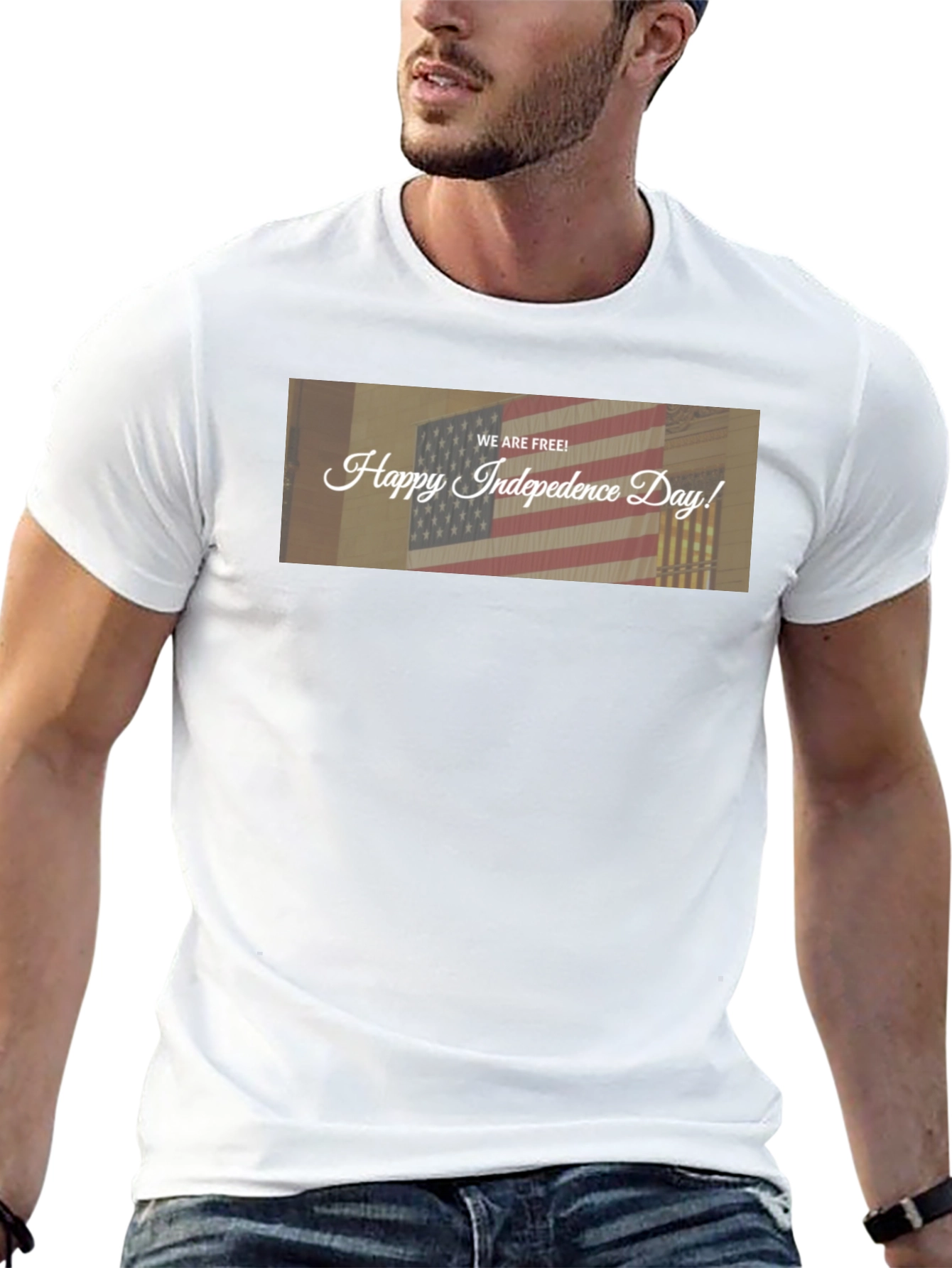 Happy Independence Day T-Shirt - USA Flag Tee