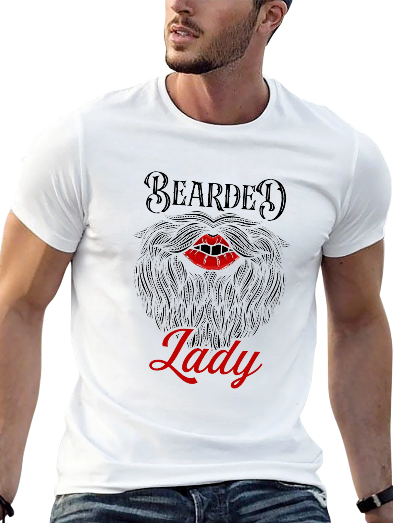Bearded Lady Graphic Tee - Unisex Novelty Shirt