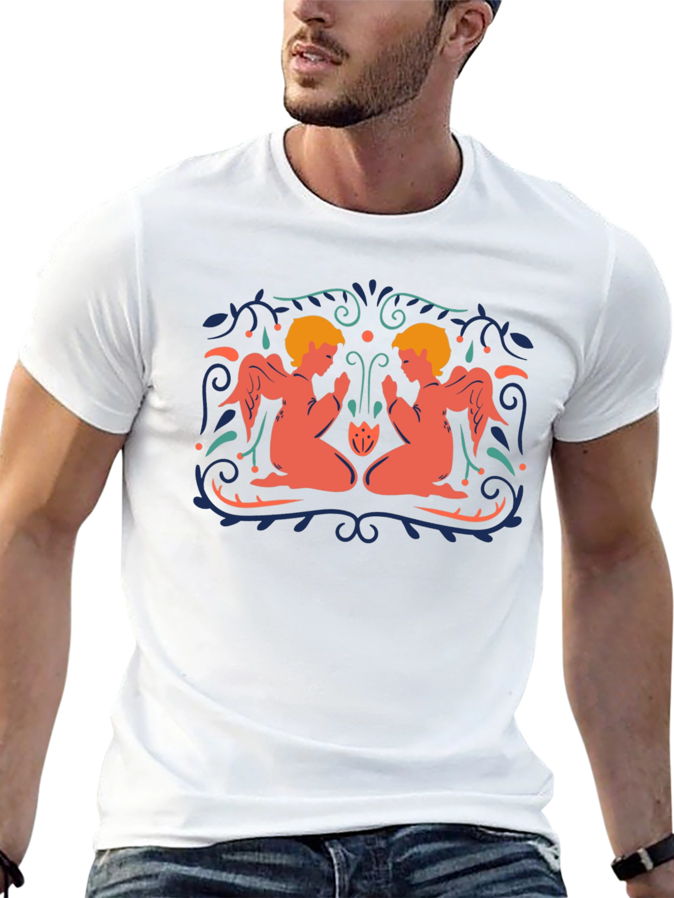 Angelic Twins Black T-Shirt
