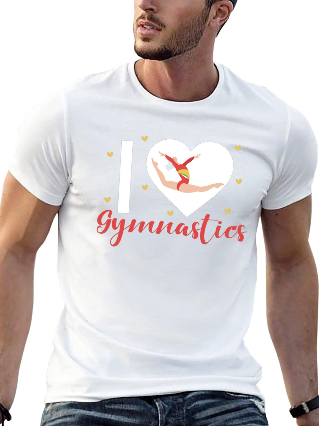 I Love Gymnastics Black T-Shirt