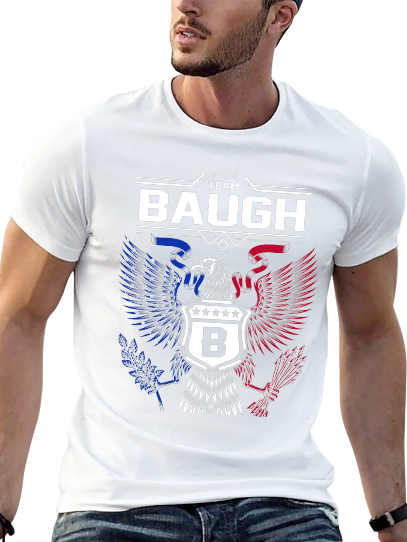 Team Baugh Patriotic Eagle Crest T-Shirt