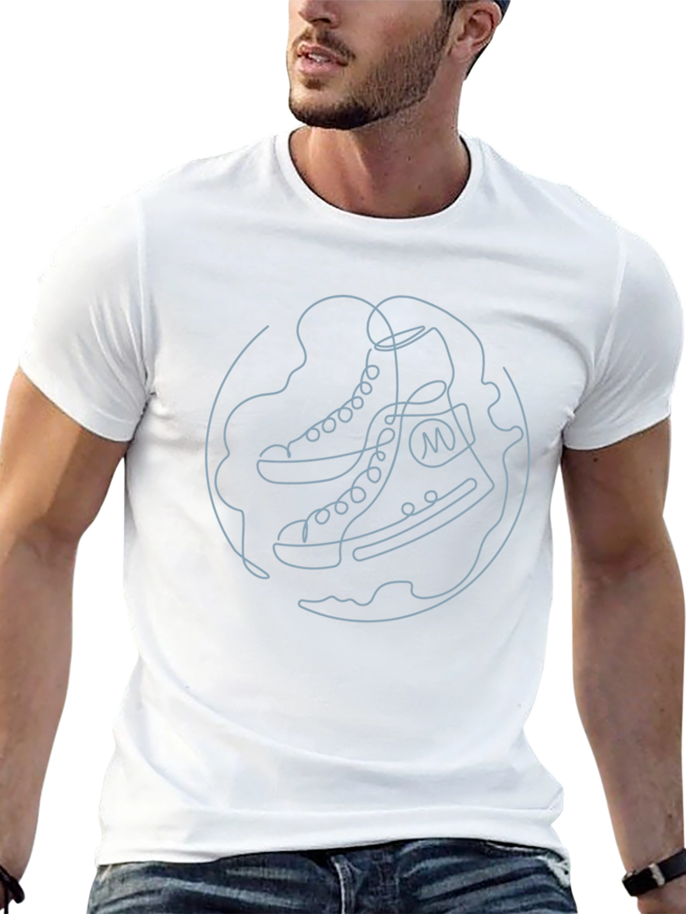 Skate Tee - Single Line Skate Graphic