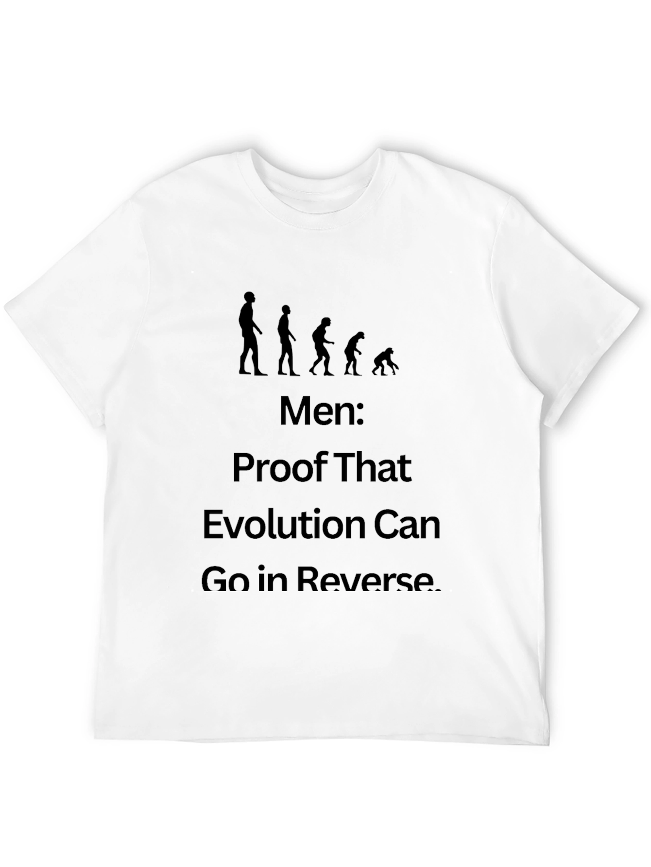 Evolution Reversal Graphic Tee - Funny Mens T-Shirt